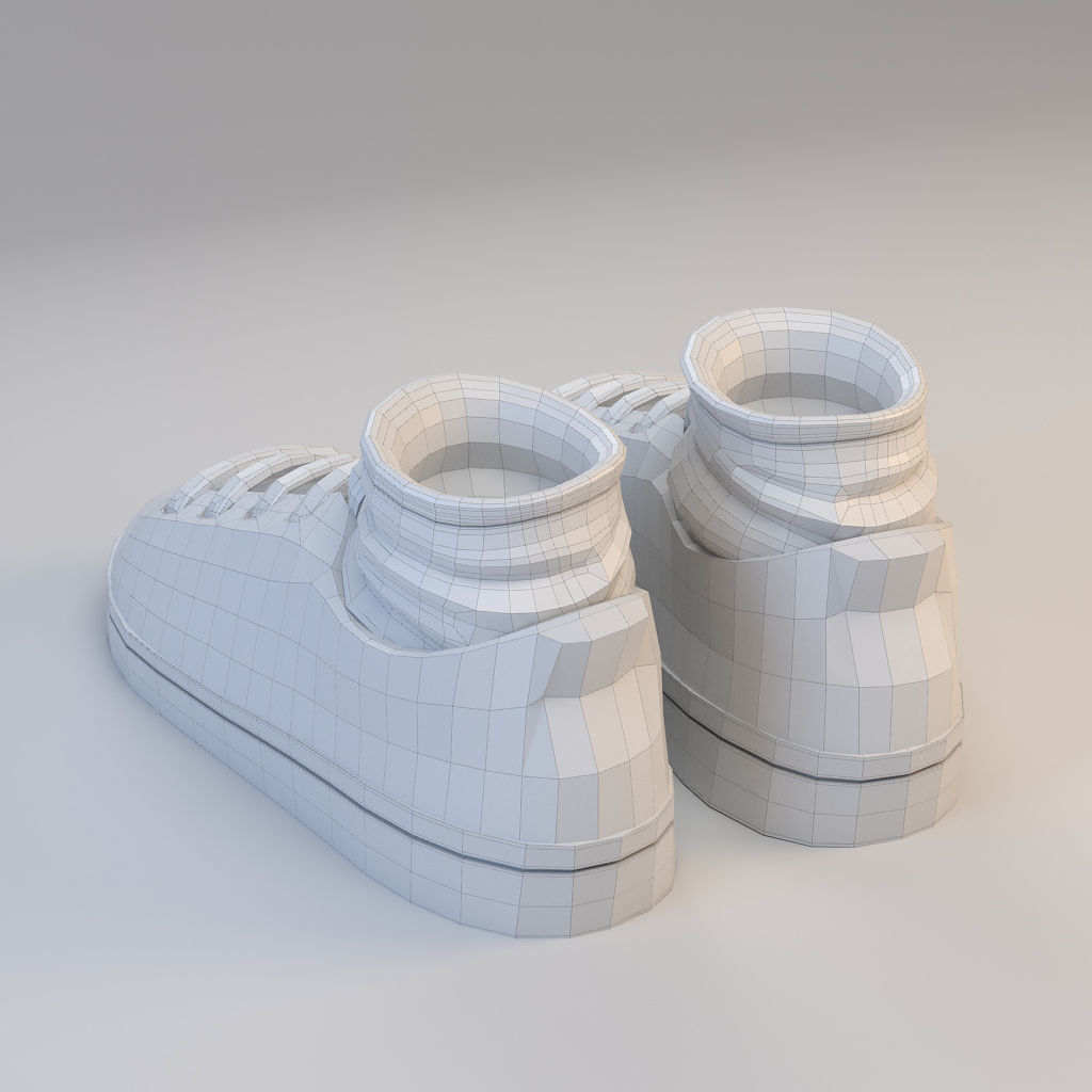 Cartoon Sport Shoes 3D model_7