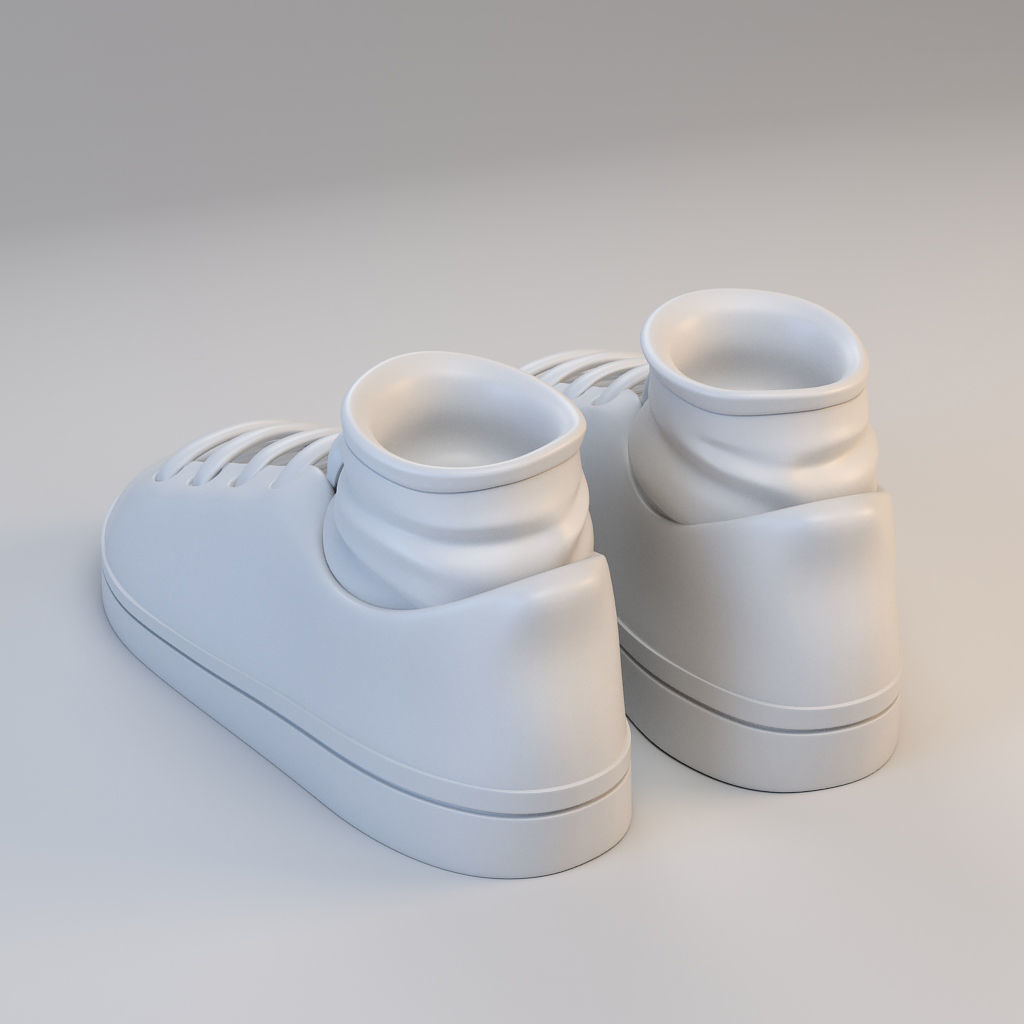 Cartoon Sport Shoes 3D model_3