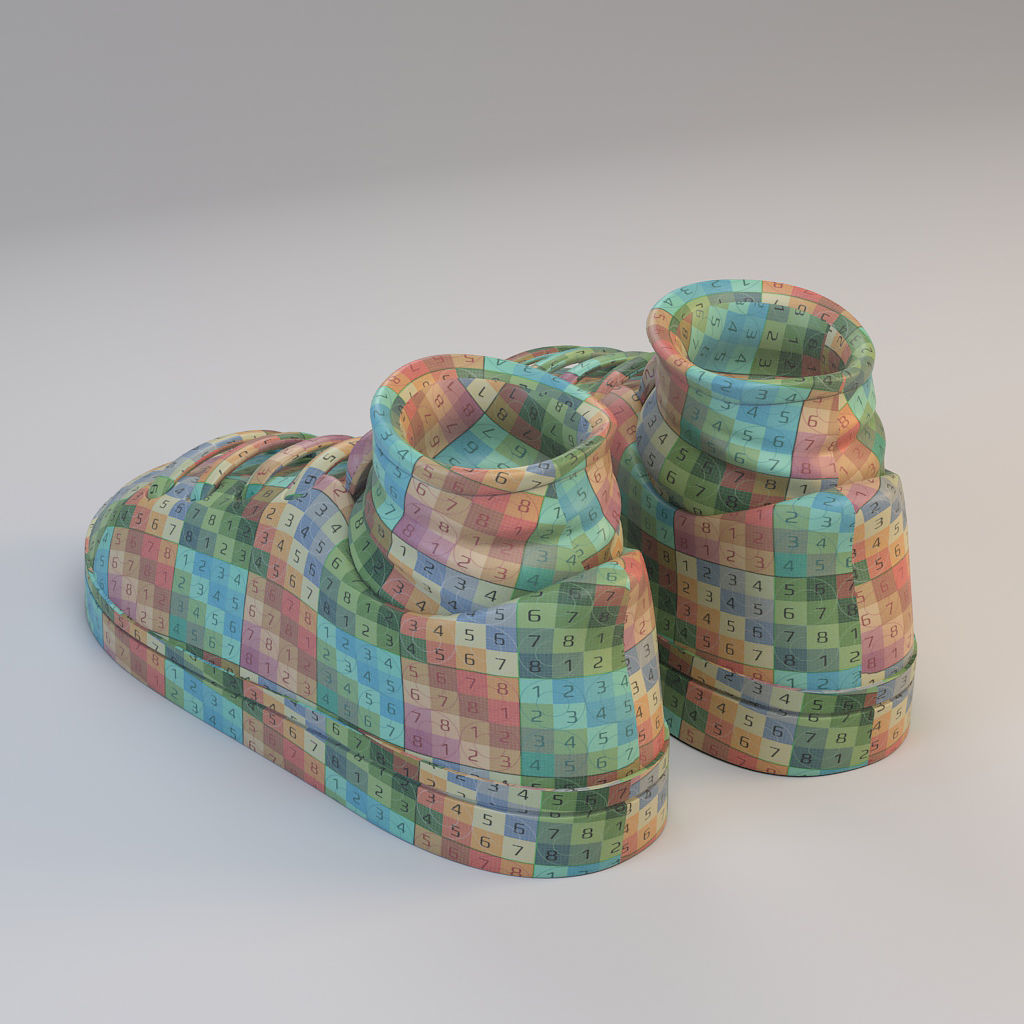 Cartoon Sport Shoes 3D model_9