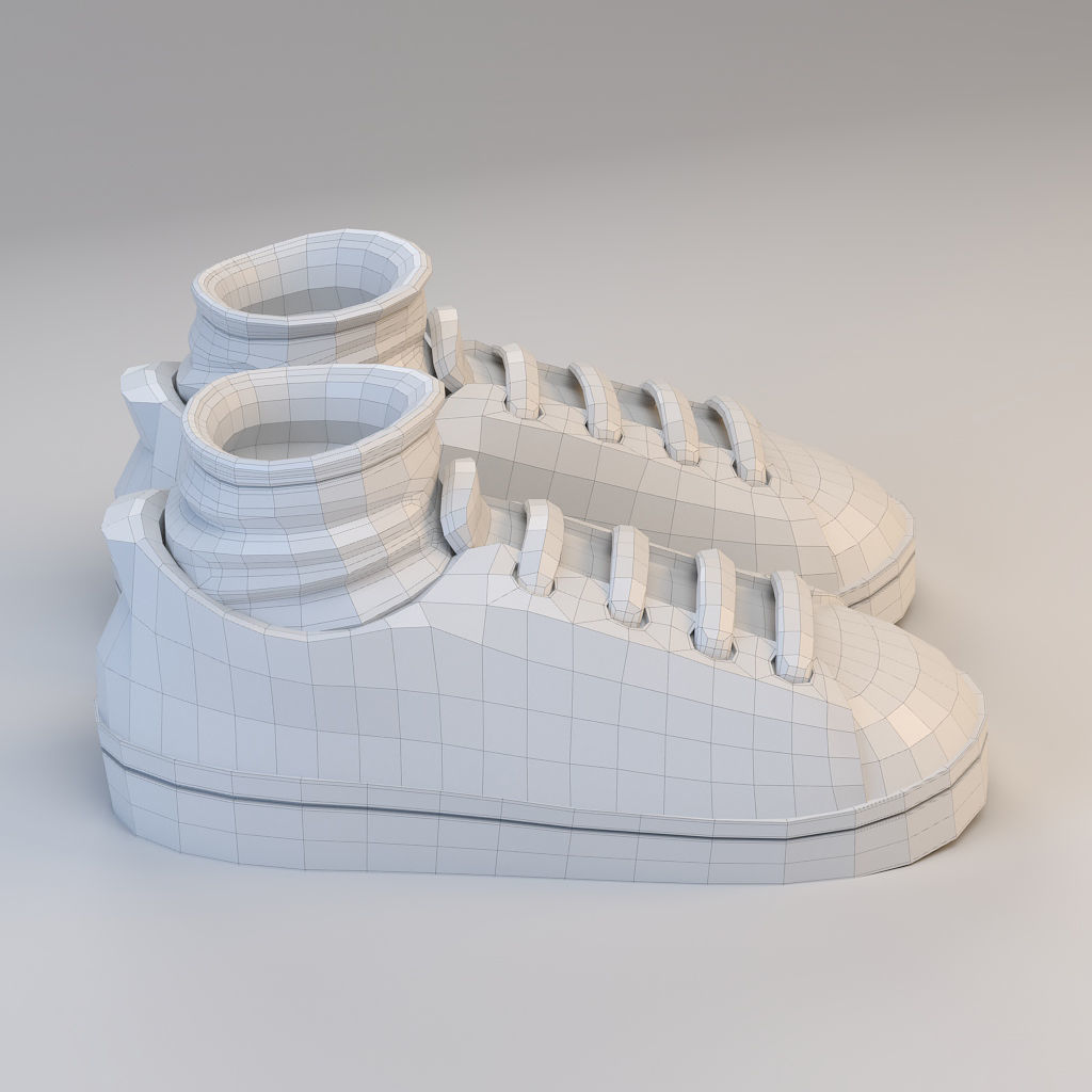 Cartoon Sport Shoes 3D model_6