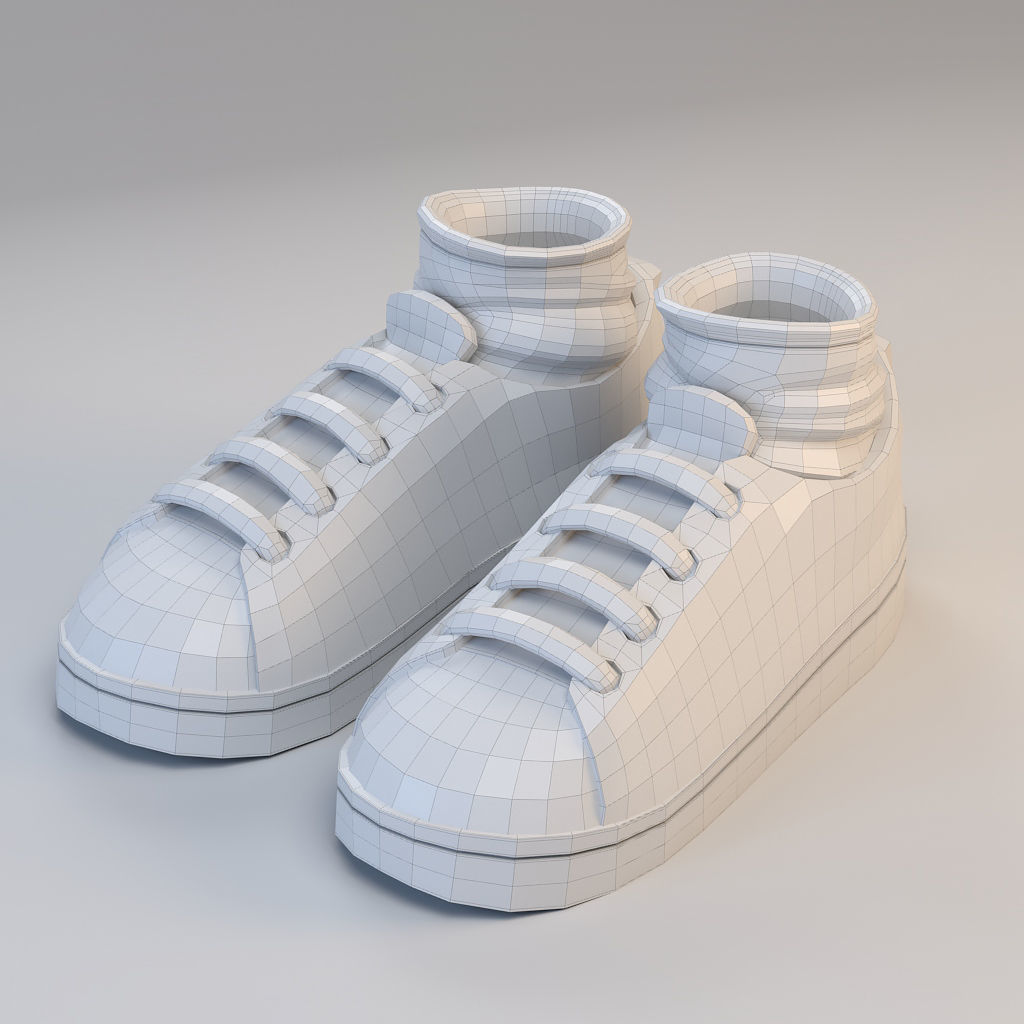 Cartoon Sport Shoes 3D model_4