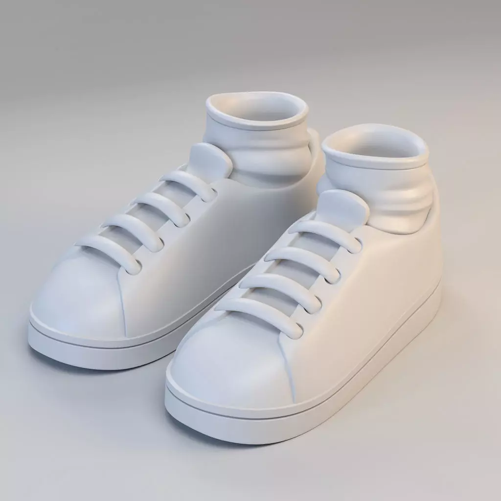 Cartoon Sport Shoes 3D model_0