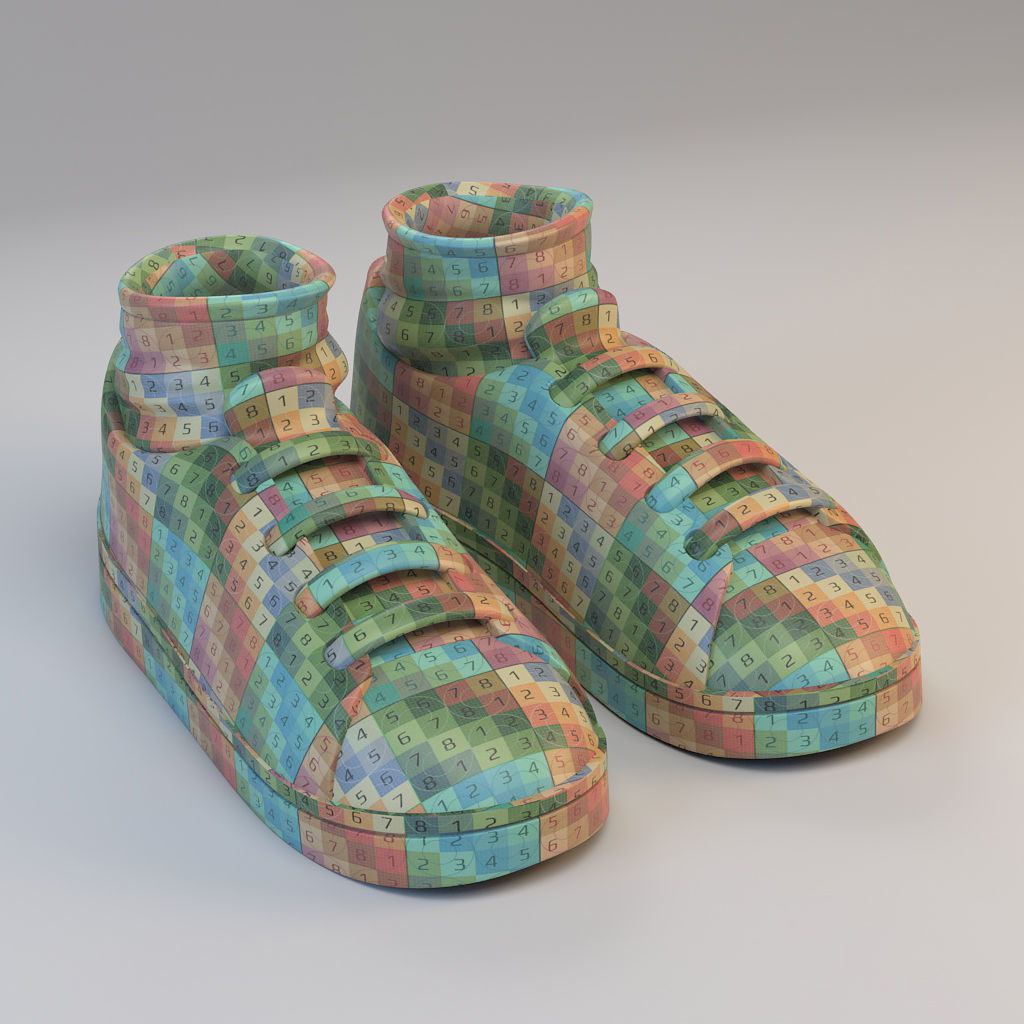 Cartoon Sport Shoes 3D model_8