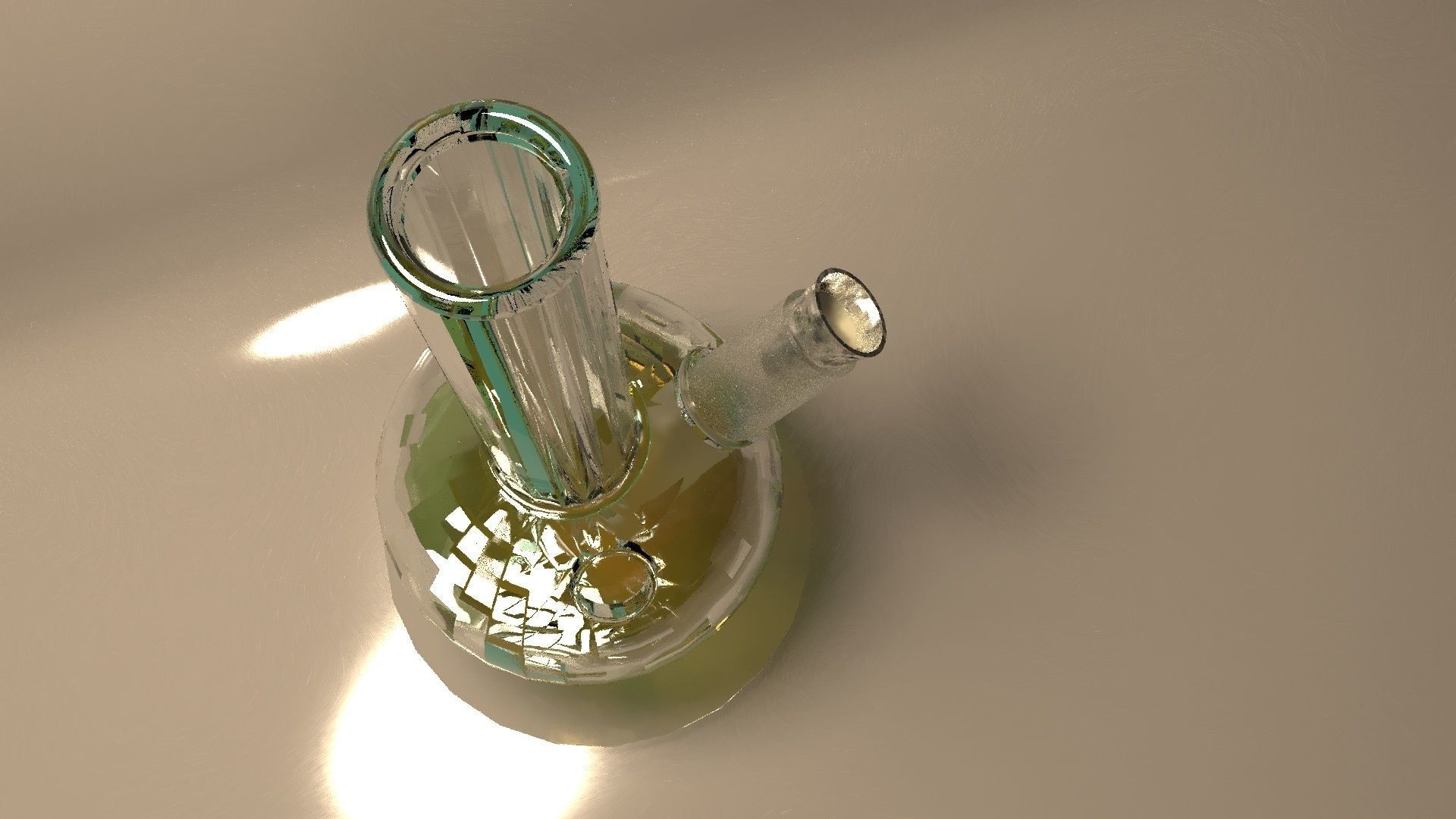 Bong type pipe 3D model_2