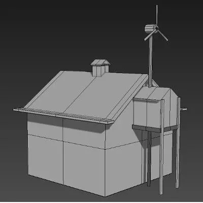wind house Free low-poly 3D model_0