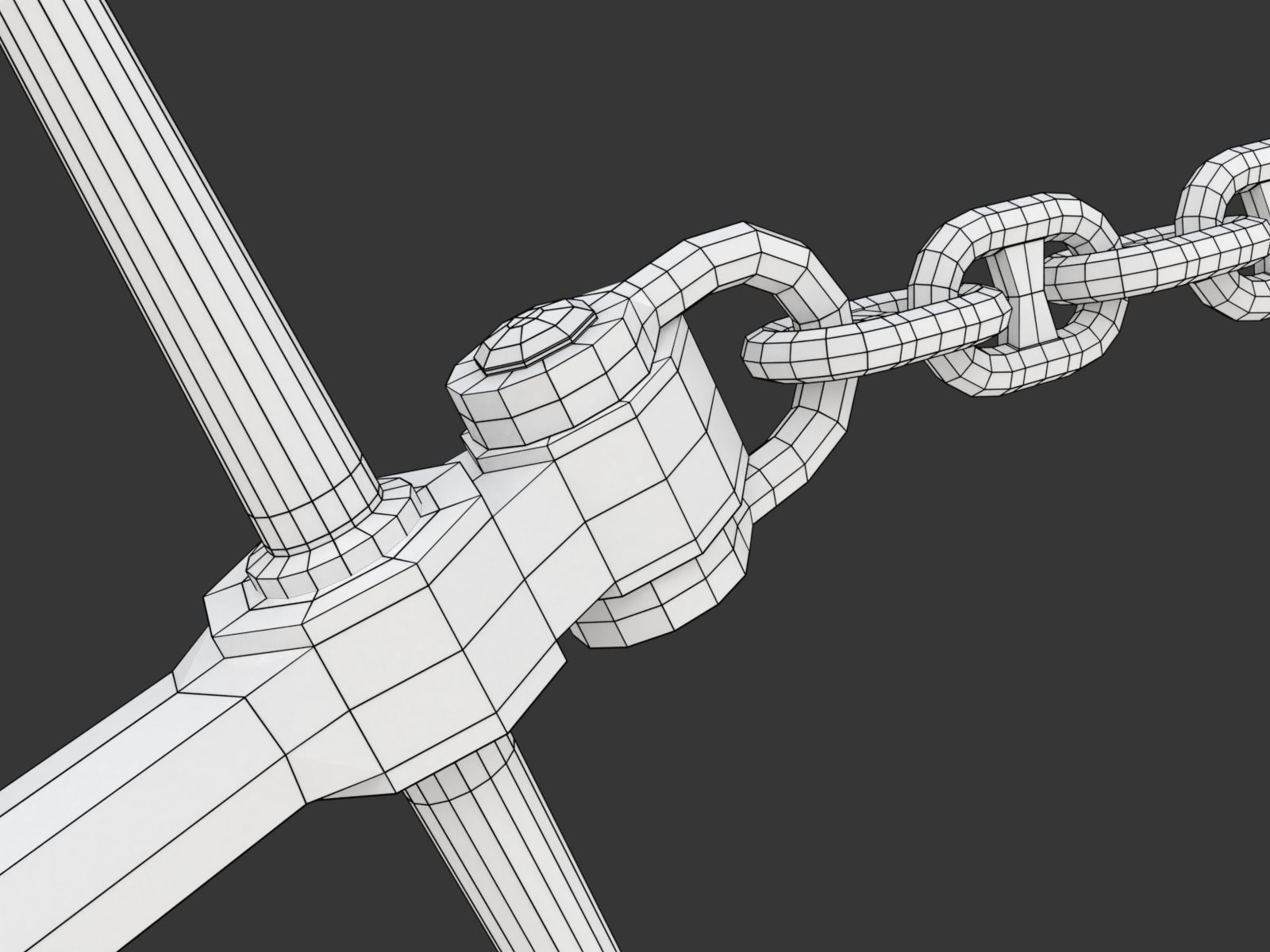 Anchor with Chain 3D model_20