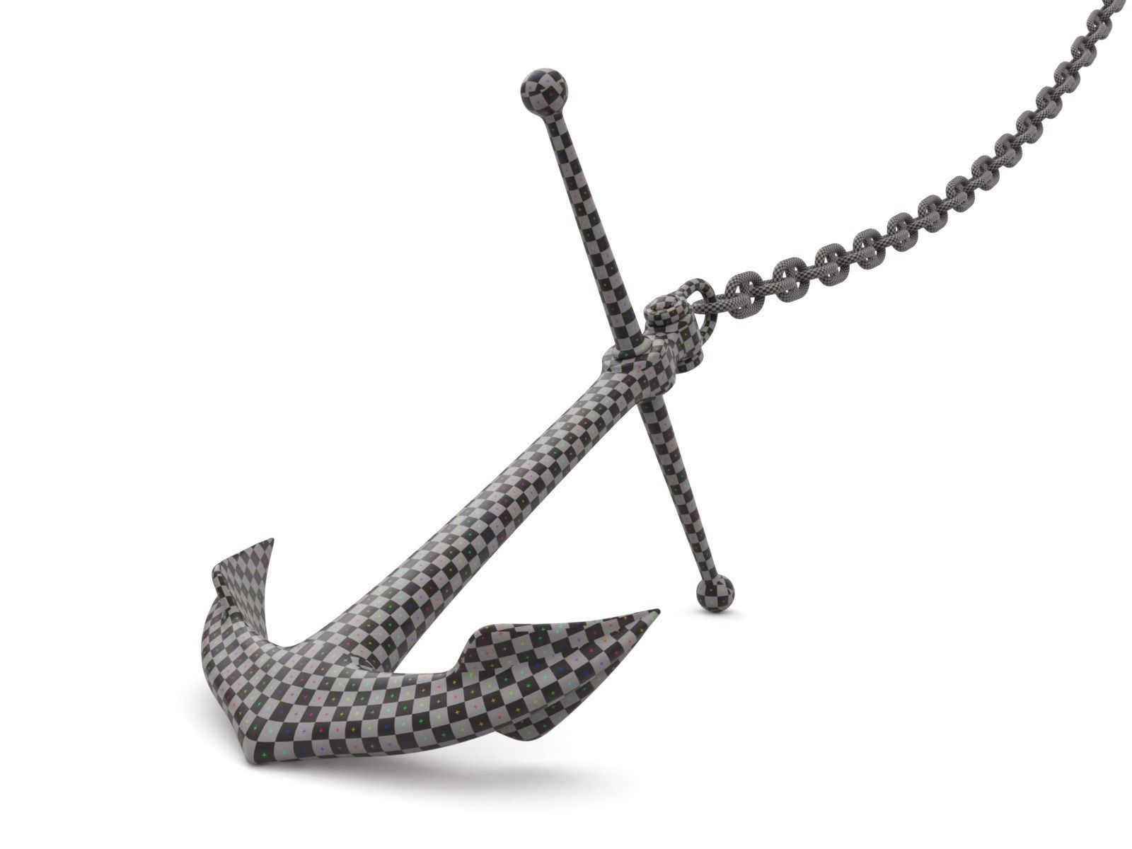 Anchor with Chain 3D model_11