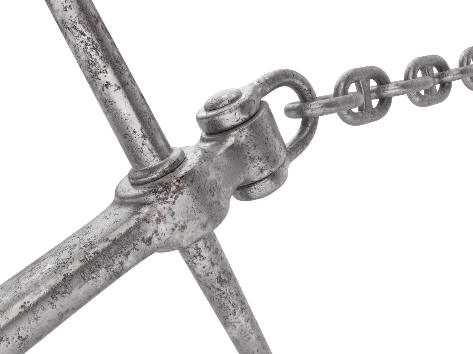 Anchor with Chain 3D model_2