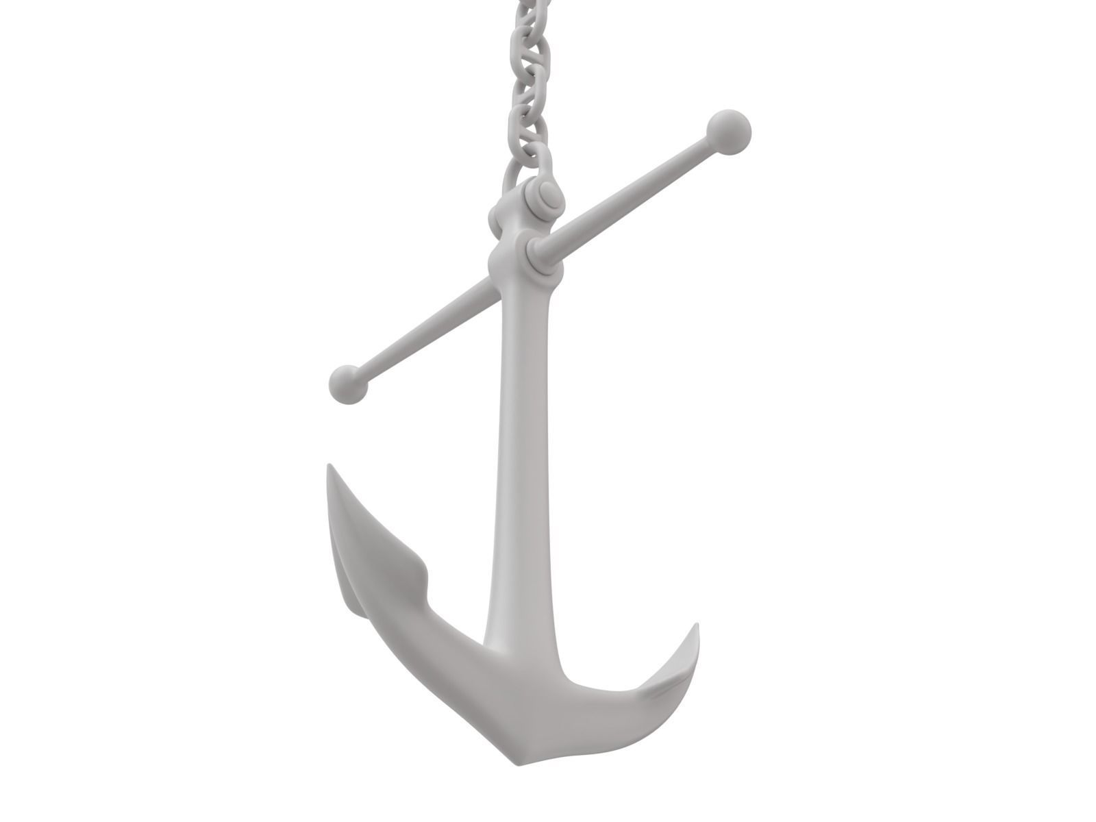Anchor with Chain 3D model_15