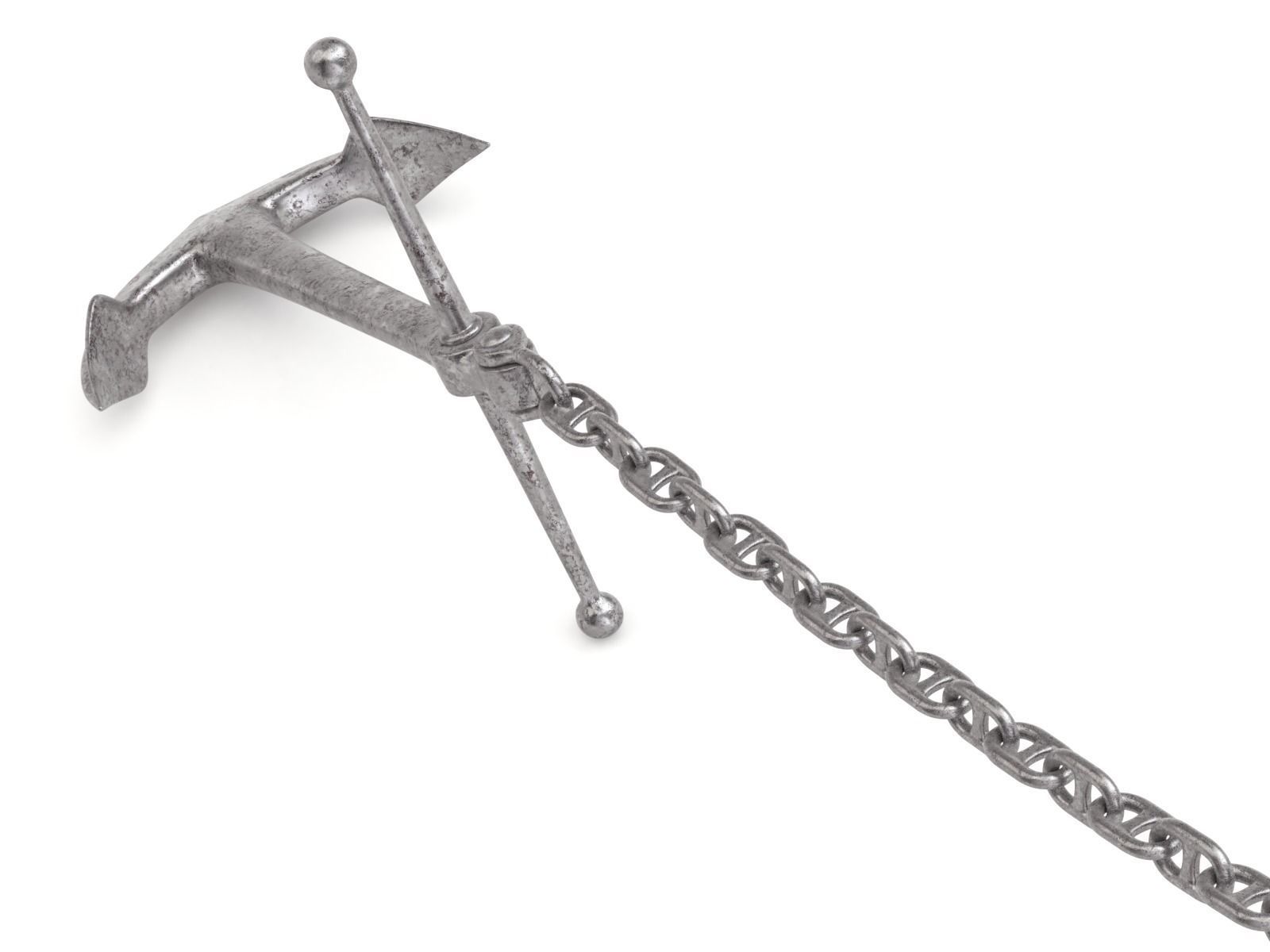 Anchor with Chain 3D model_4