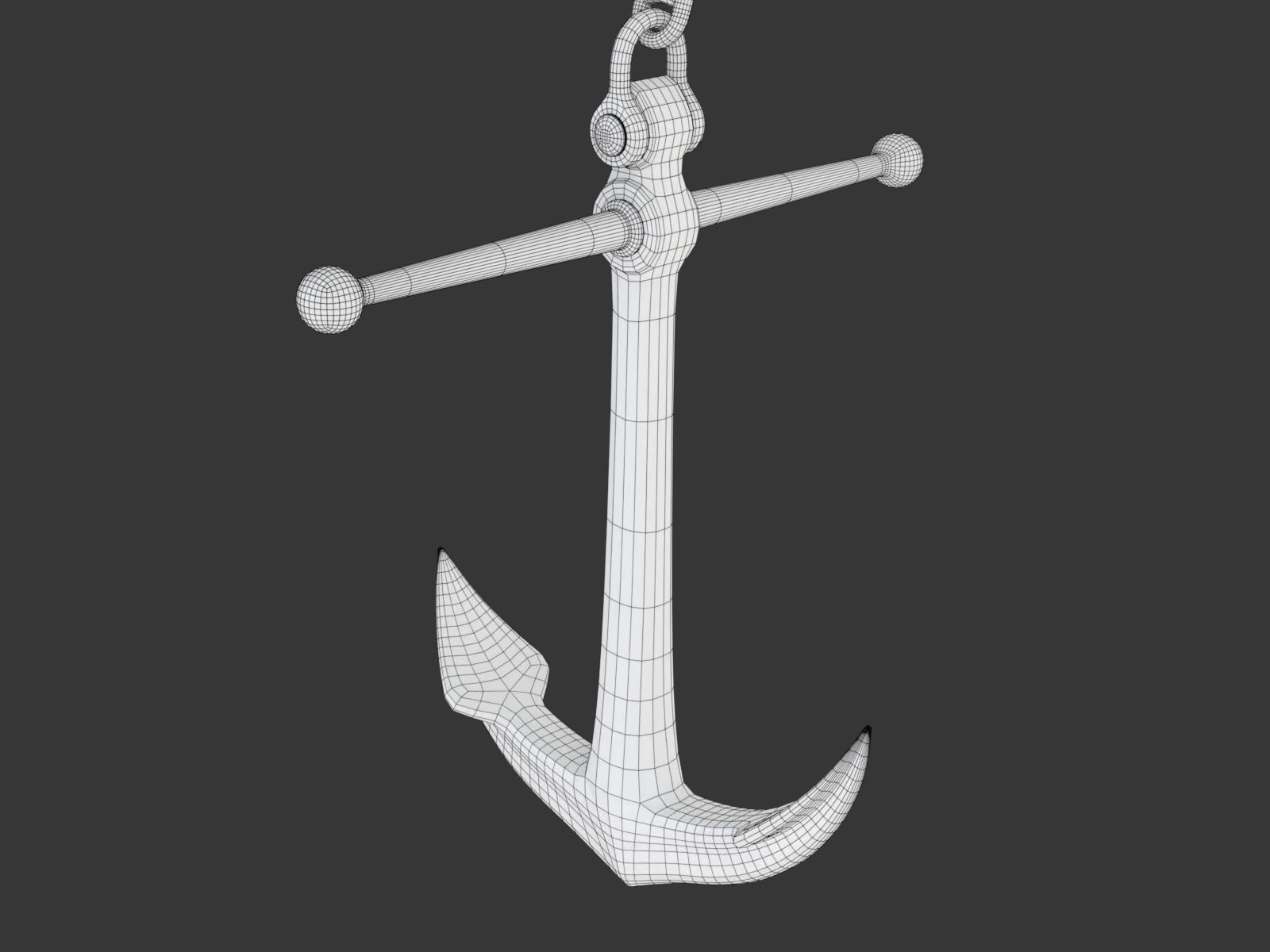 Anchor with Chain 3D model_22