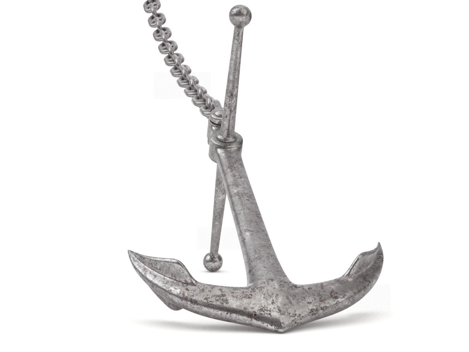 Anchor with Chain 3D model_8