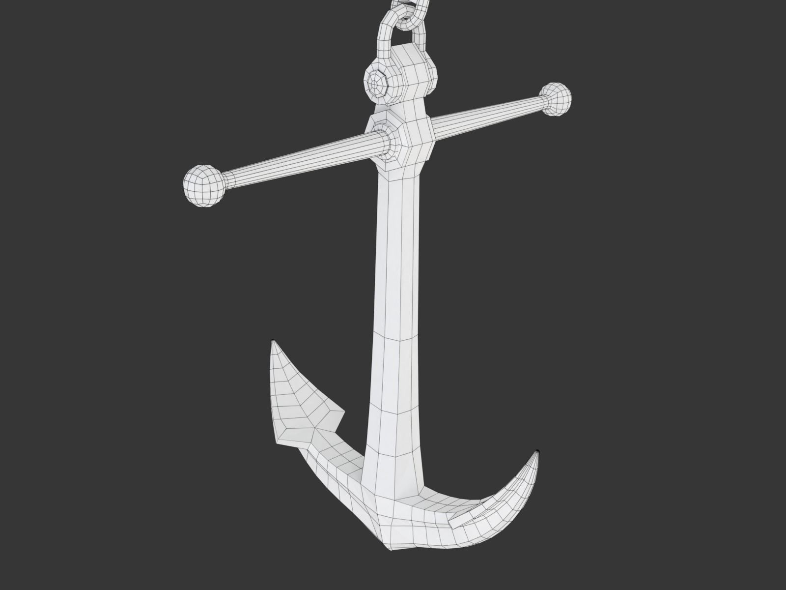 Anchor with Chain 3D model_21