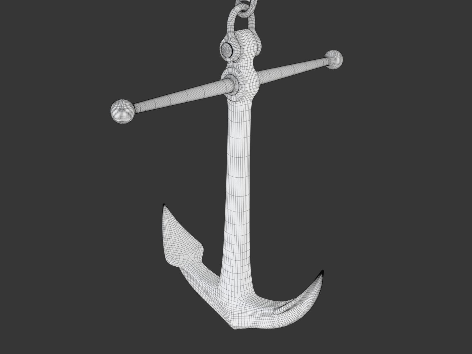Anchor with Chain 3D model_24