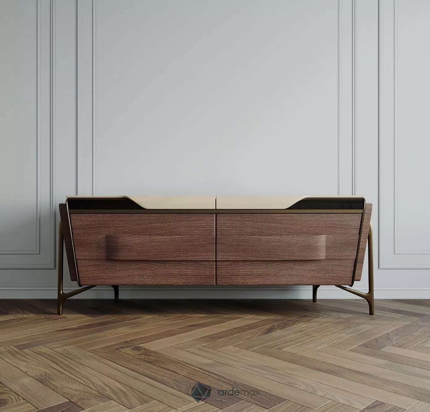 Melting light Sideboard by Turri 3D model