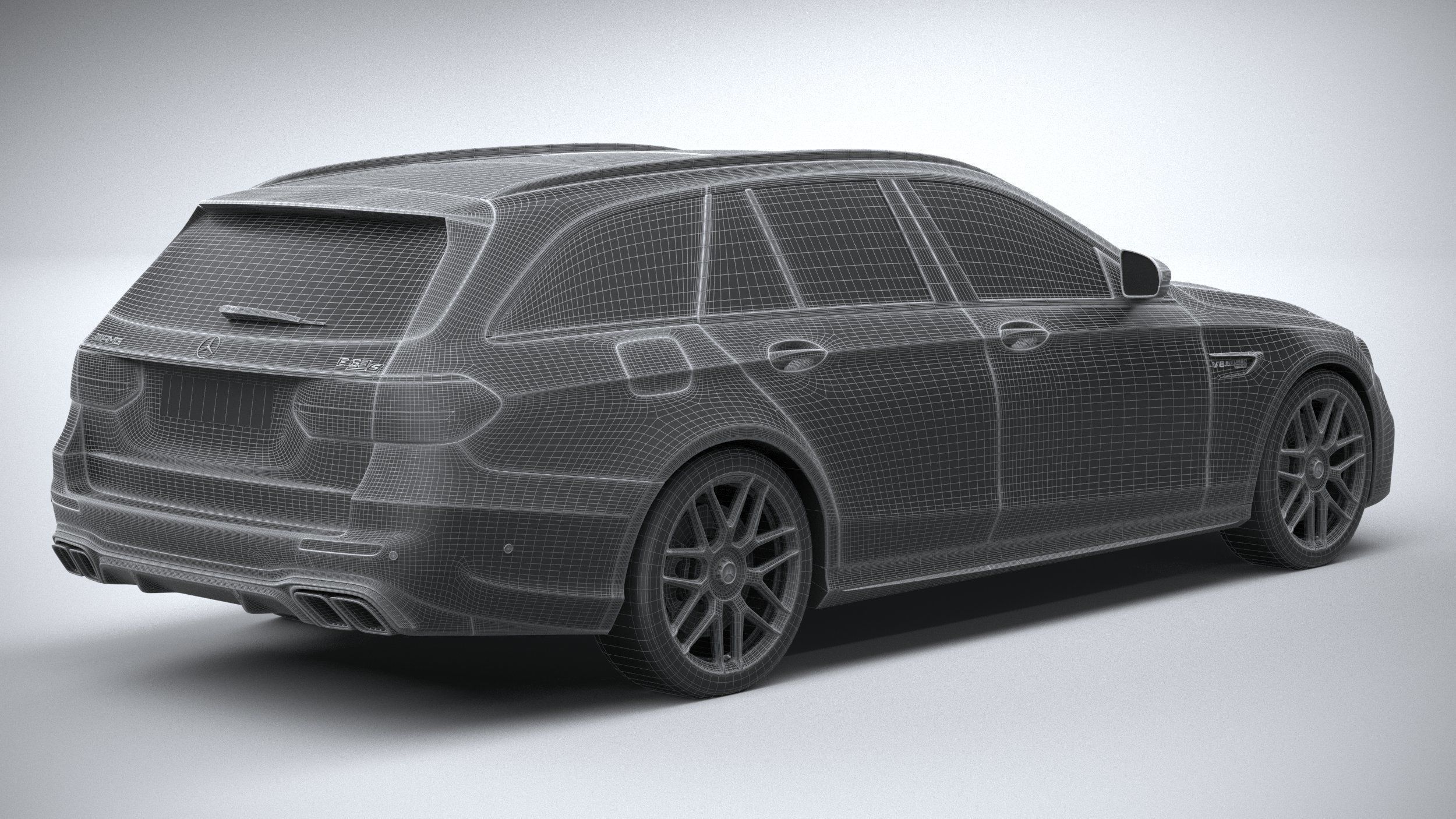 Mercedes E63 Estate AMG 2021 3D model_31
