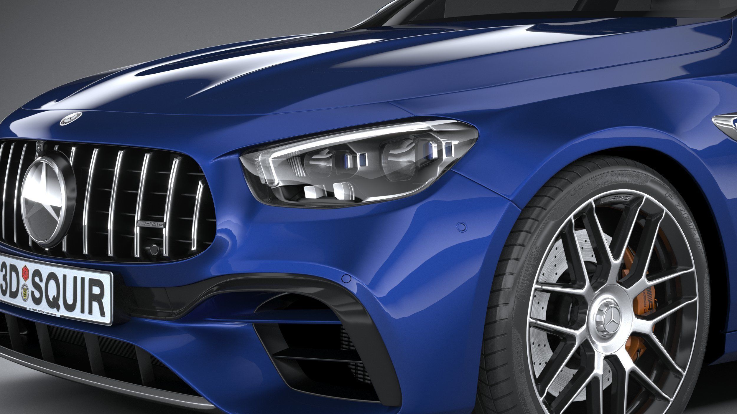 Mercedes E63 Estate AMG 2021 3D model_3