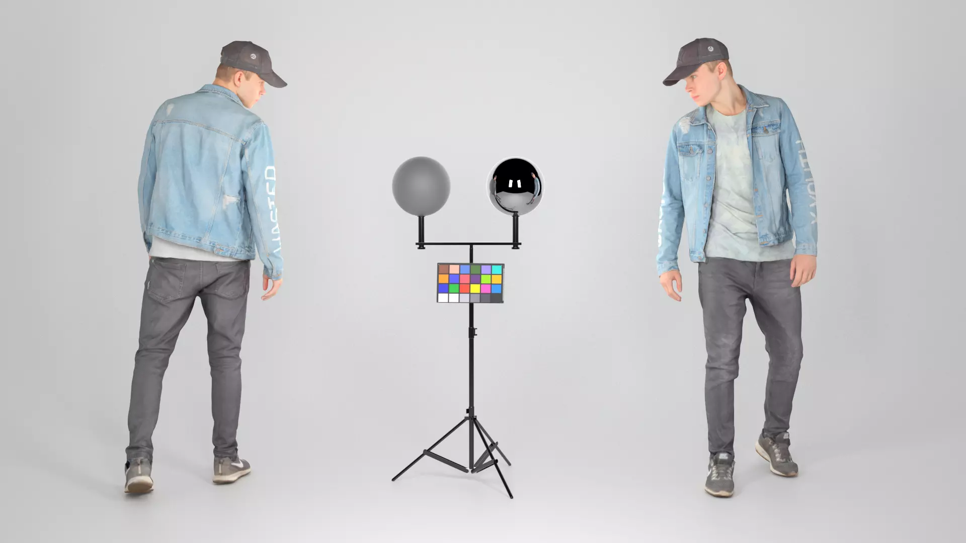 Handsome guy in denim 155 Low-poly 3D model_0