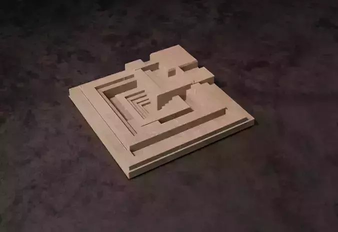 Frank Llyod Wright Tile design Free low-poly 3D model