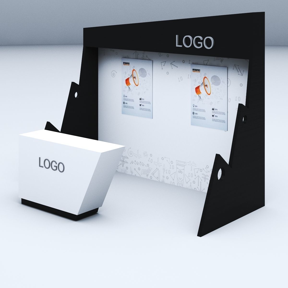 Unified Booth 3D model_5