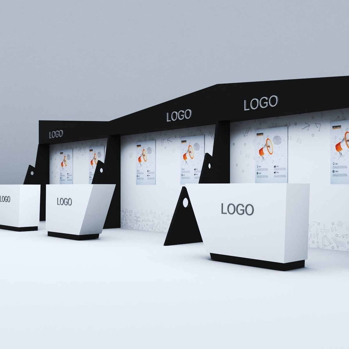 Unified Booth 3D model_7