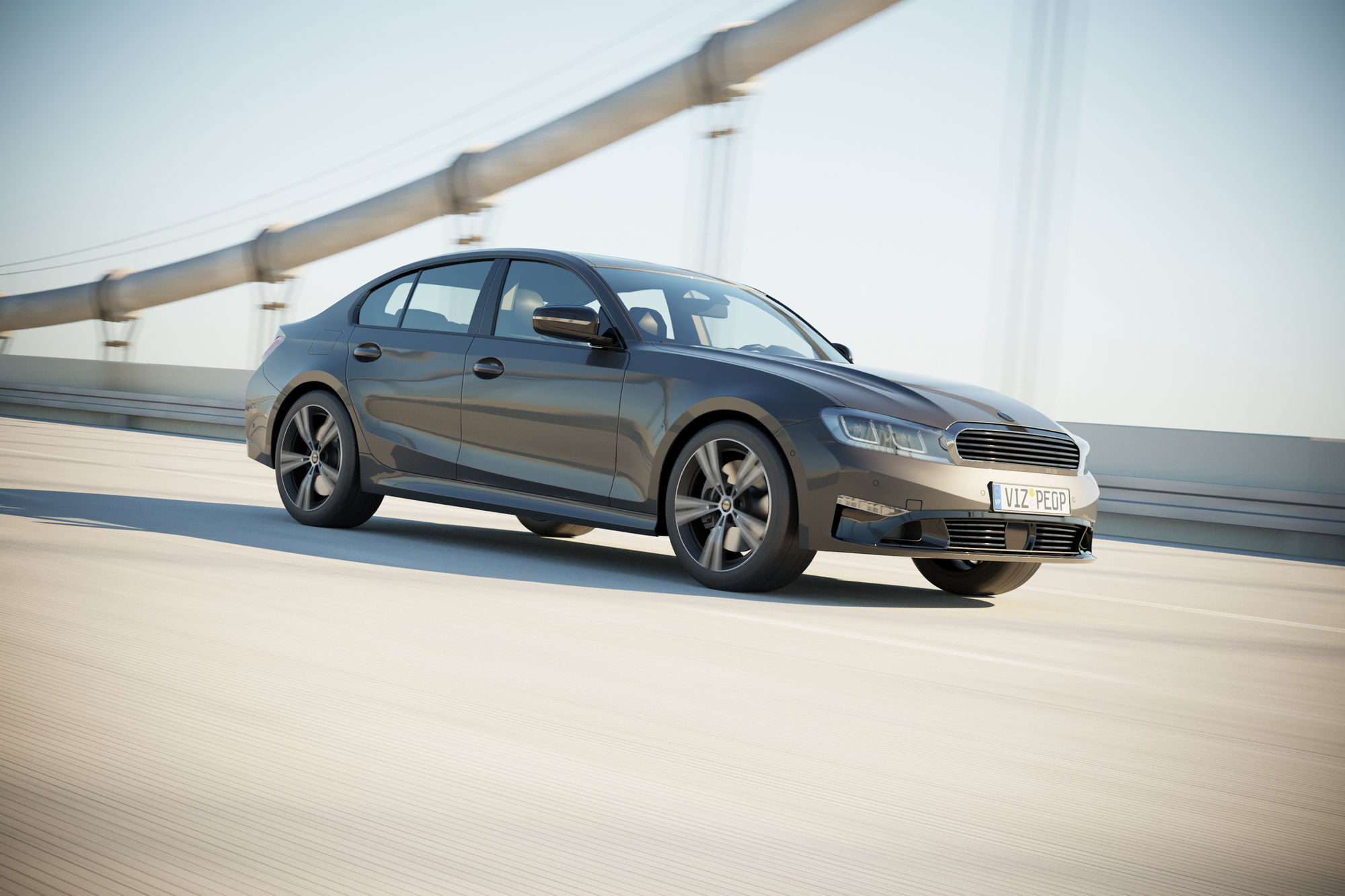 German luxury sedan 3D model | CGTrader