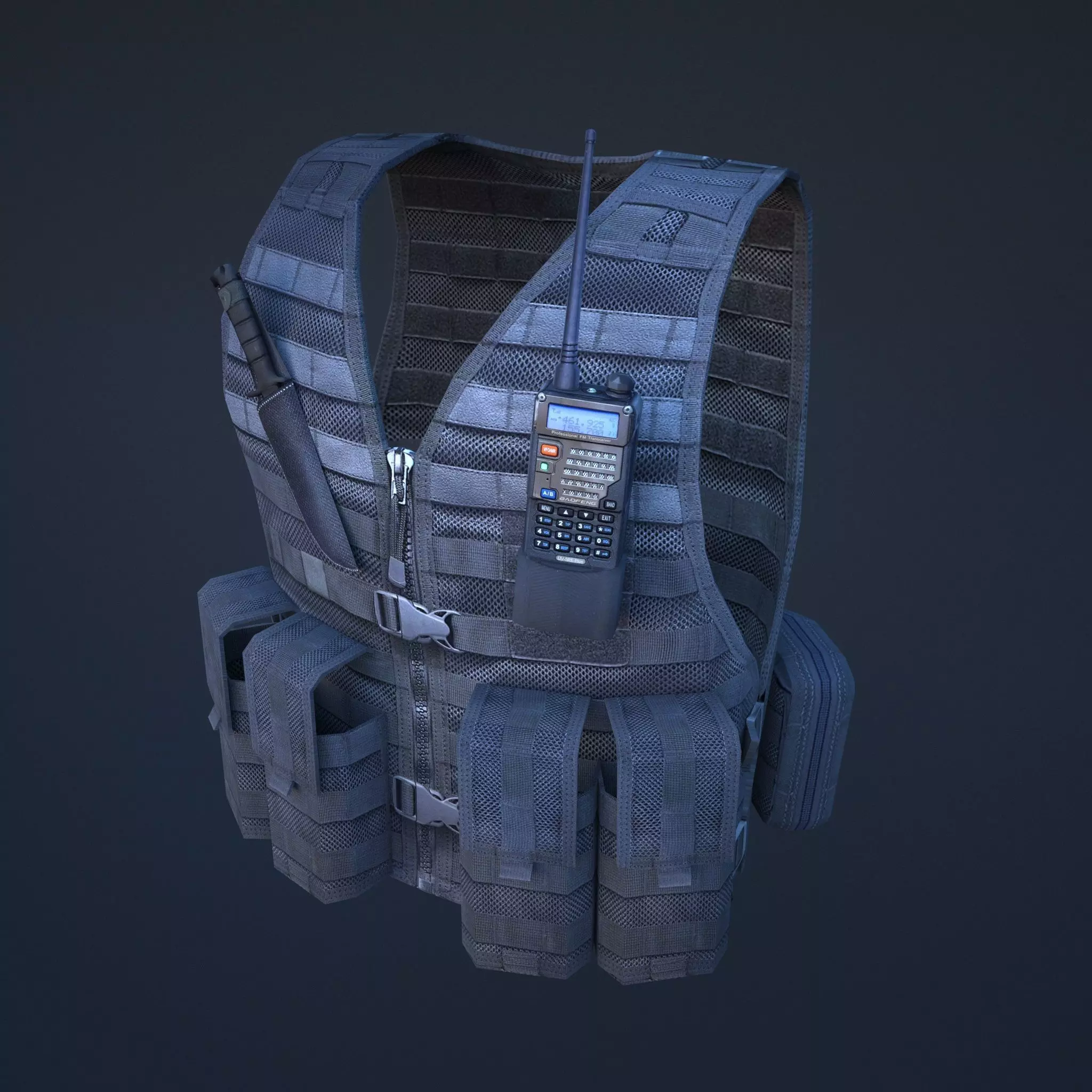 vest1 vest with radio Low-poly 3D model_0