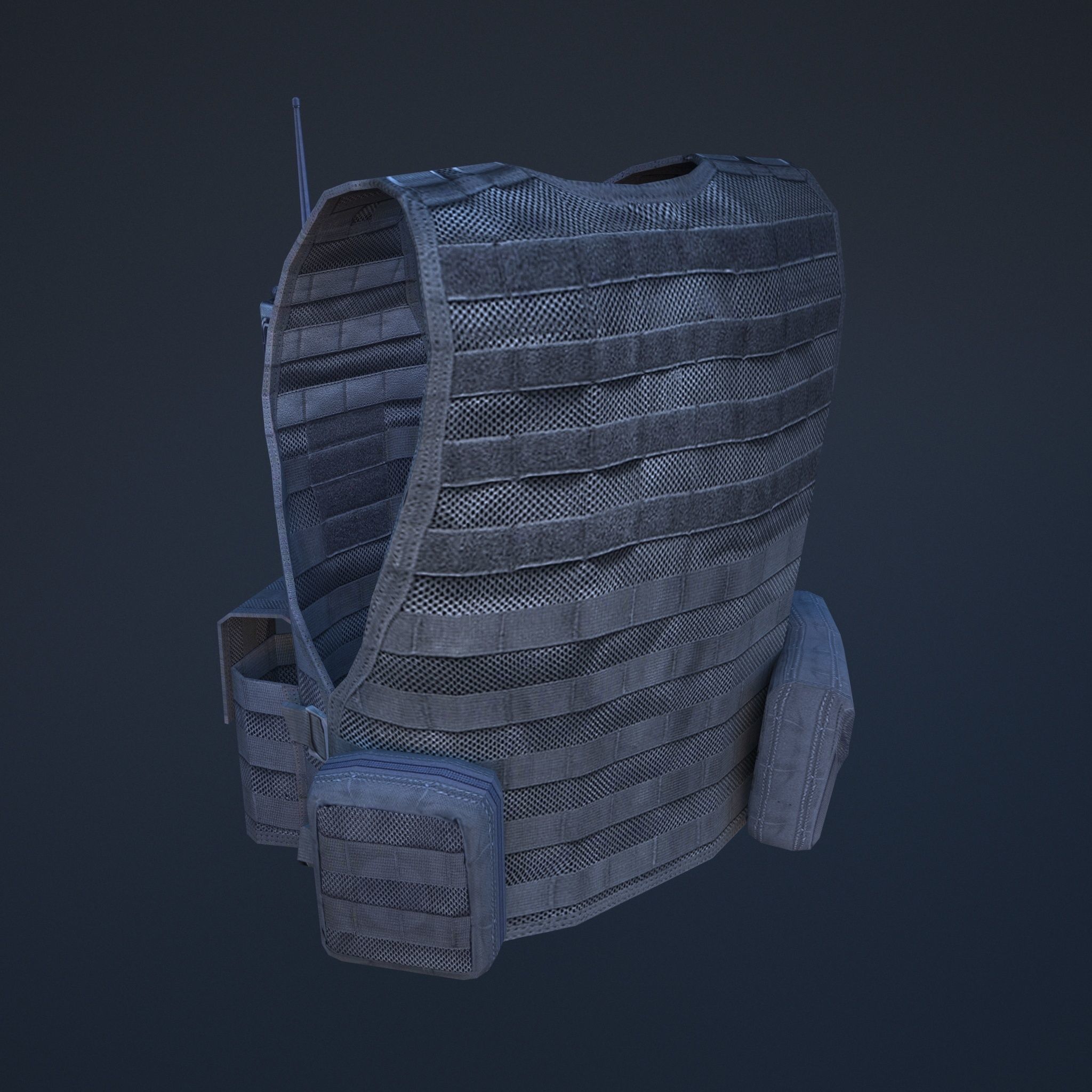 vest1 vest with radio Low-poly 3D model_3