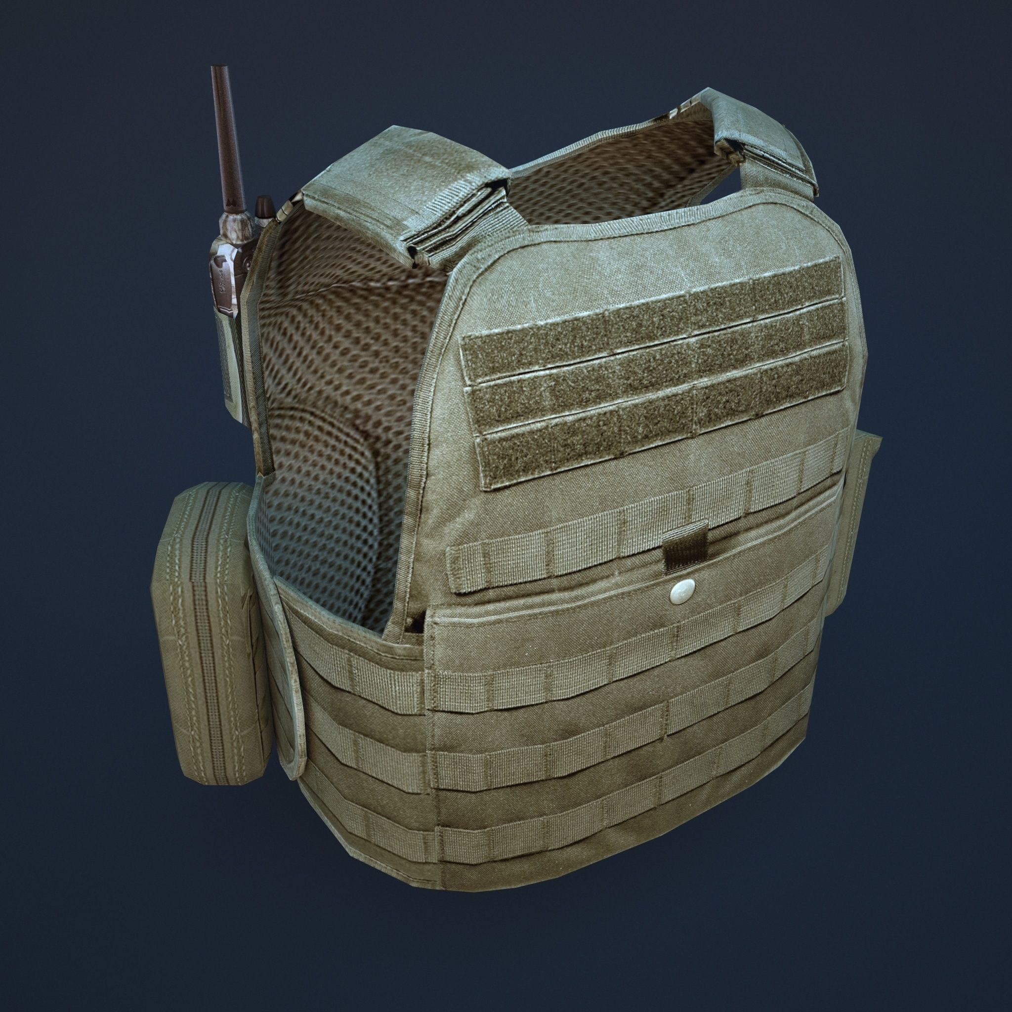 body armor Low-poly 3D model_2