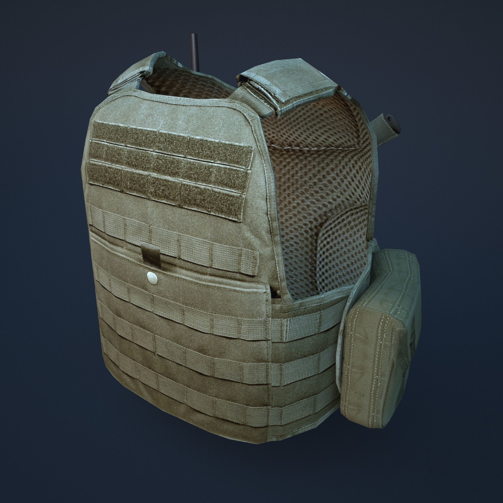 body armor Low-poly 3D model_4