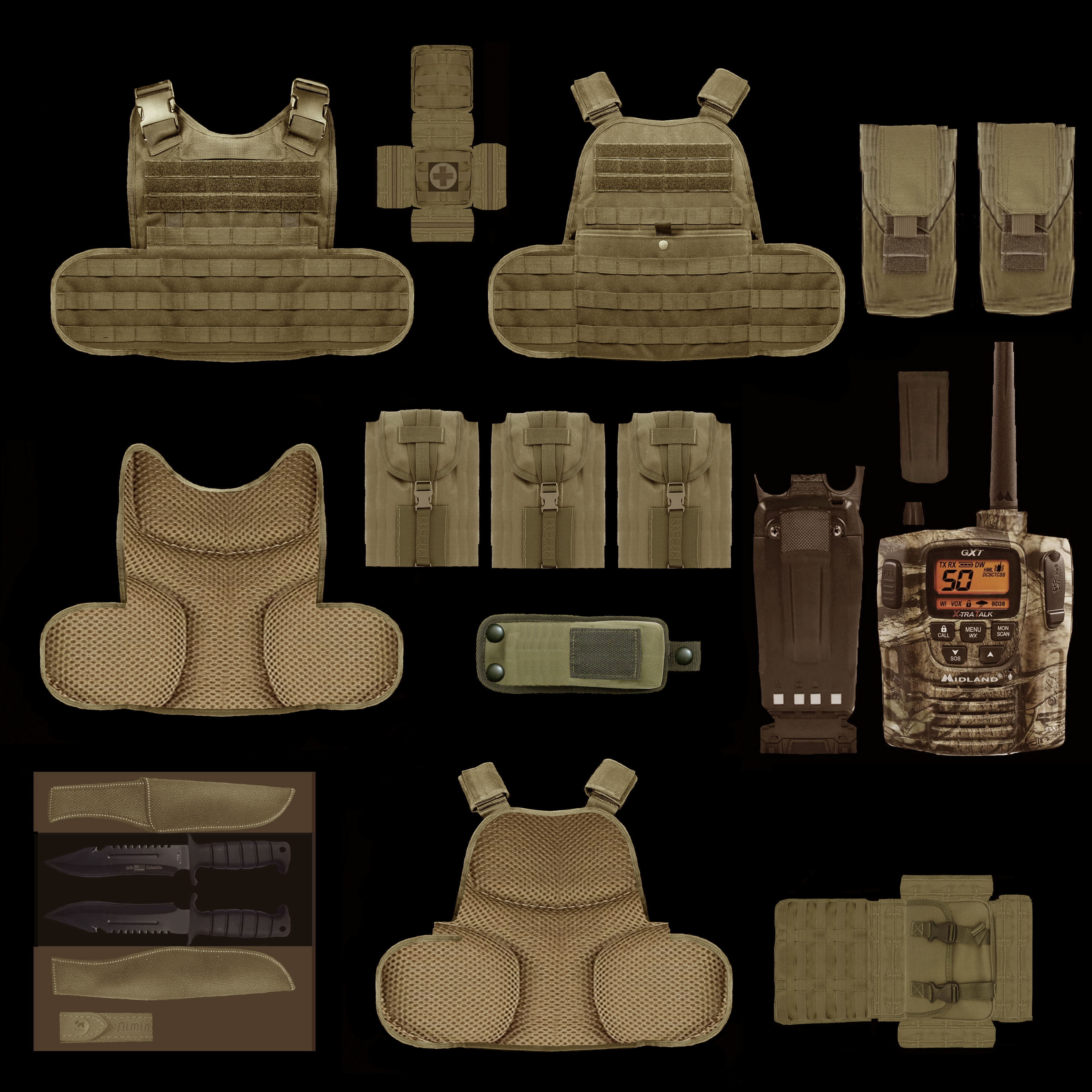 body armor Low-poly 3D model_9