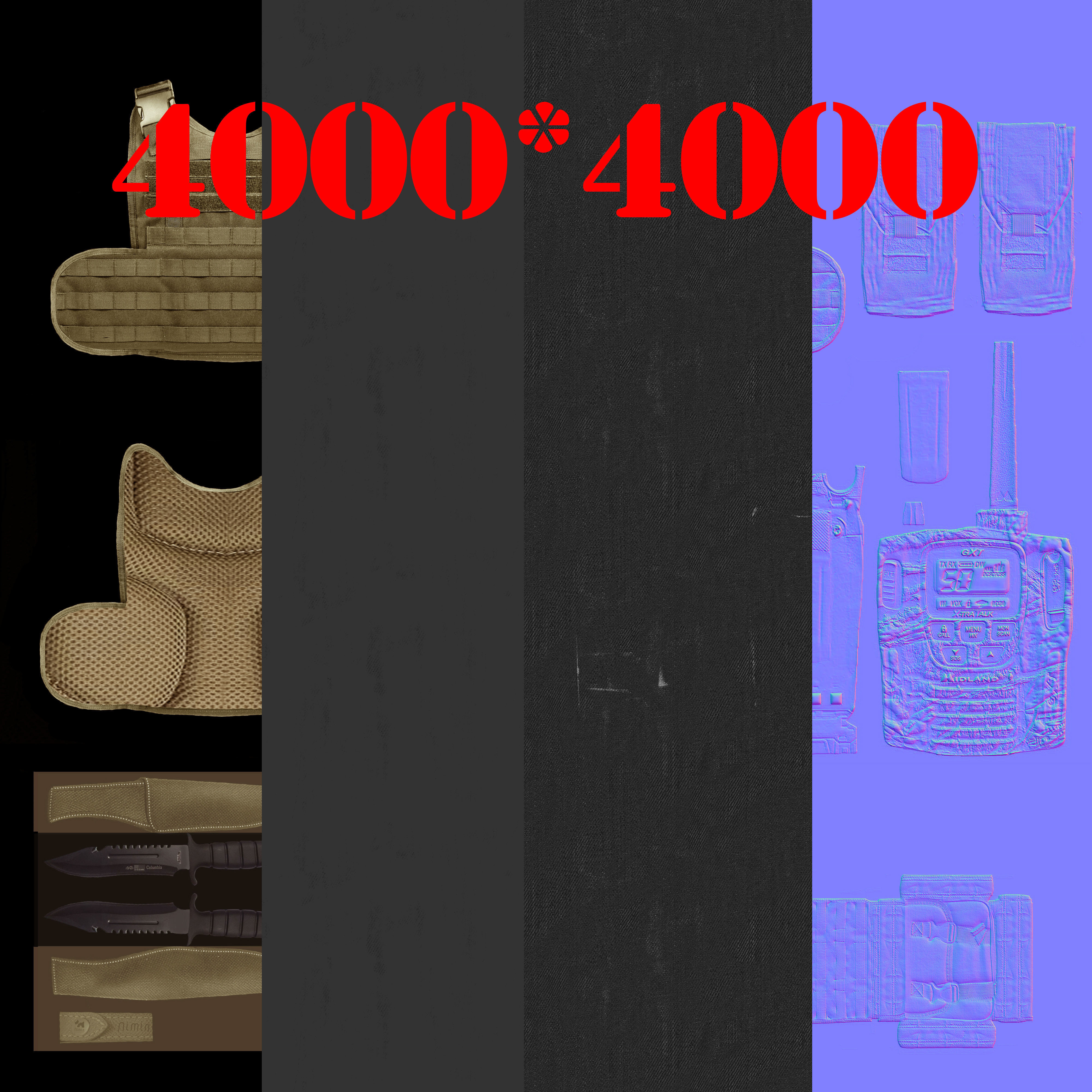 body armor Low-poly 3D model_8