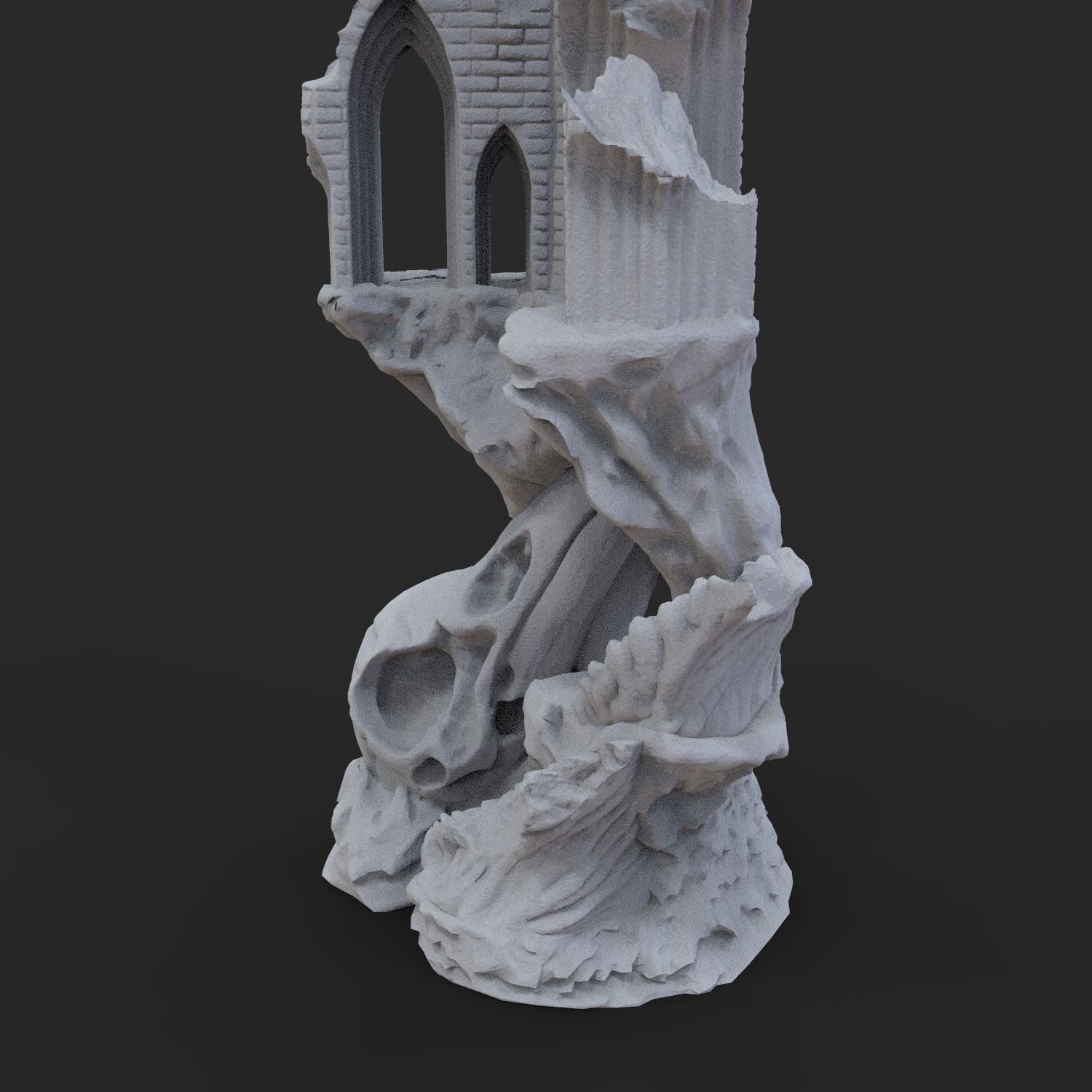 ANCIENT RAVEN CASTLE 3D print model_23
