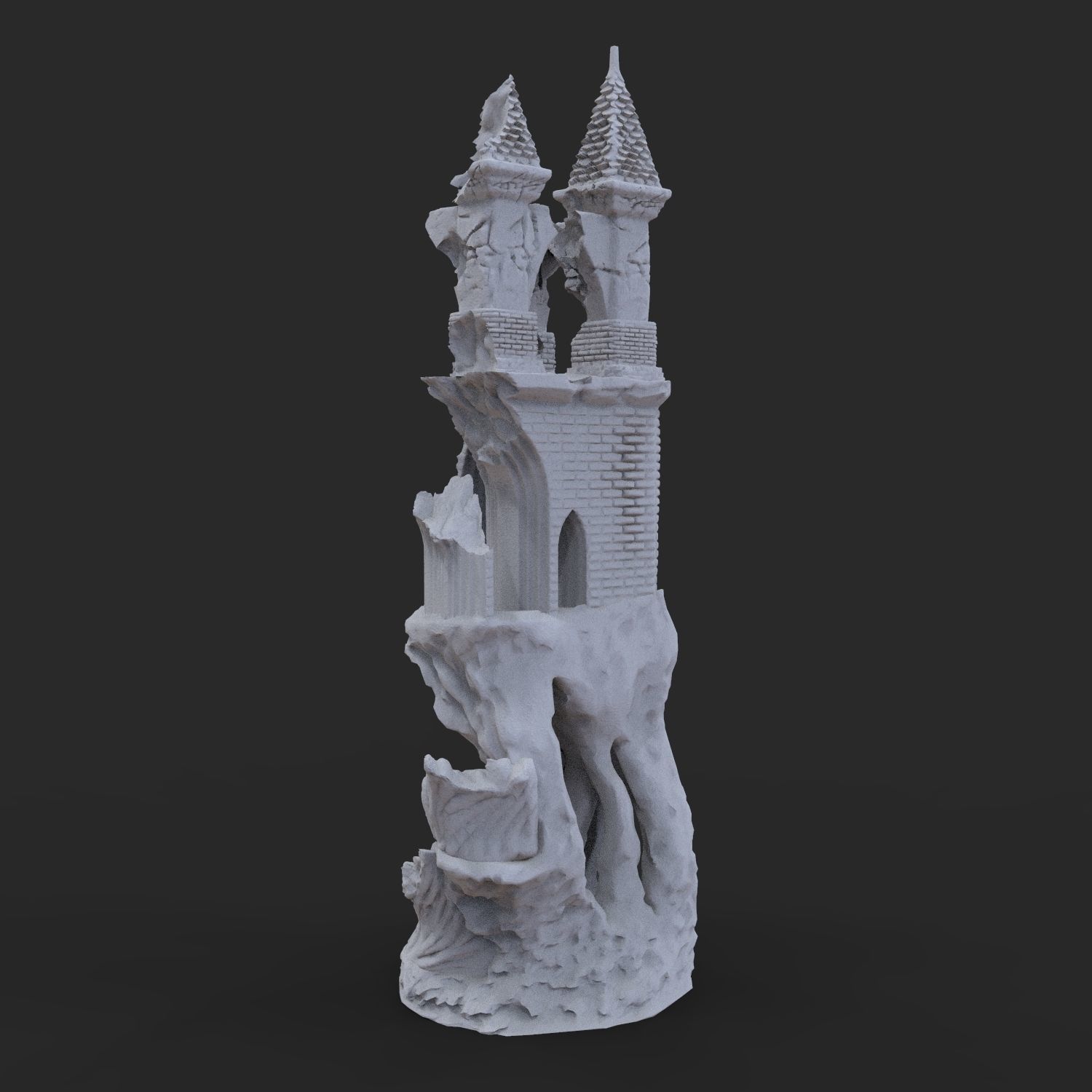 ANCIENT RAVEN CASTLE 3D print model_12