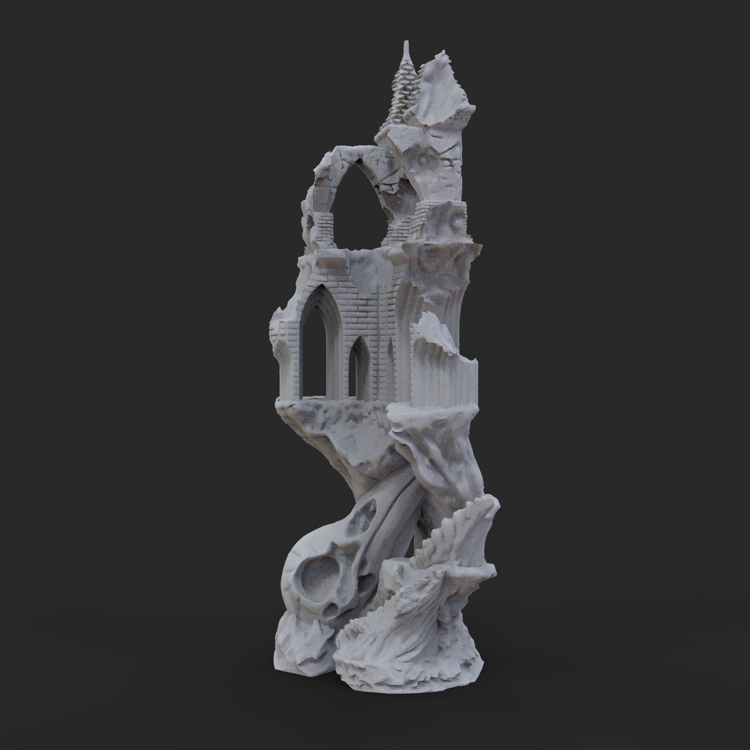ANCIENT RAVEN CASTLE 3D print model_11