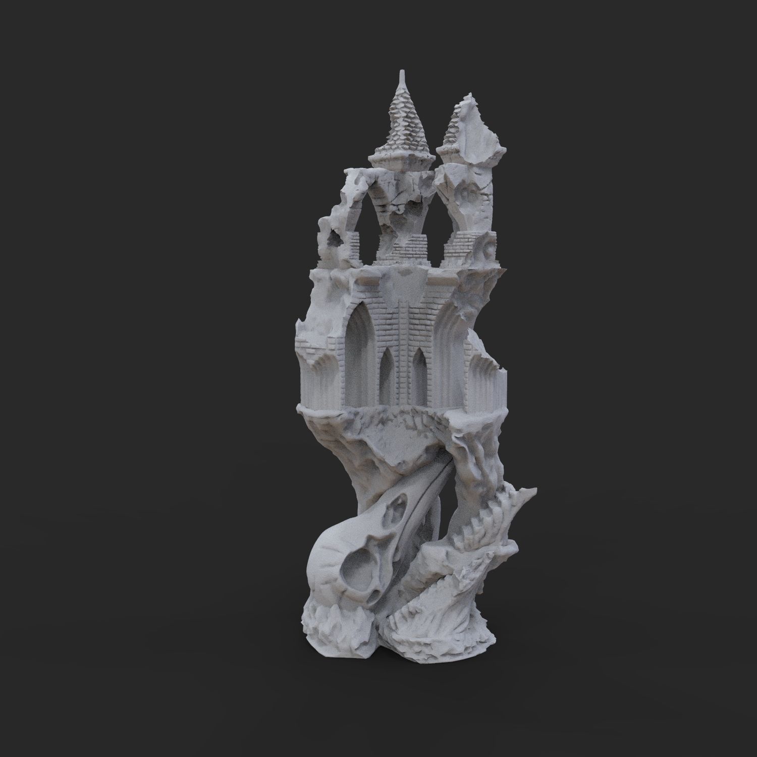 ANCIENT RAVEN CASTLE 3D print model_10