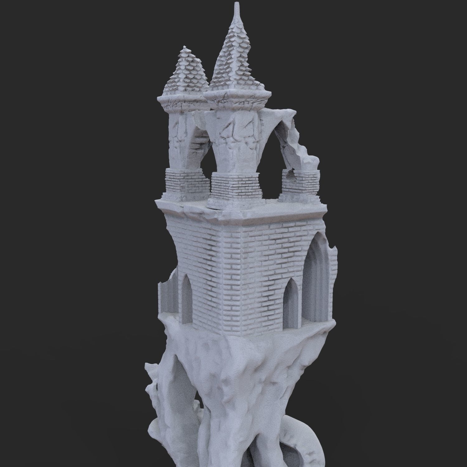 ANCIENT RAVEN CASTLE 3D print model_19