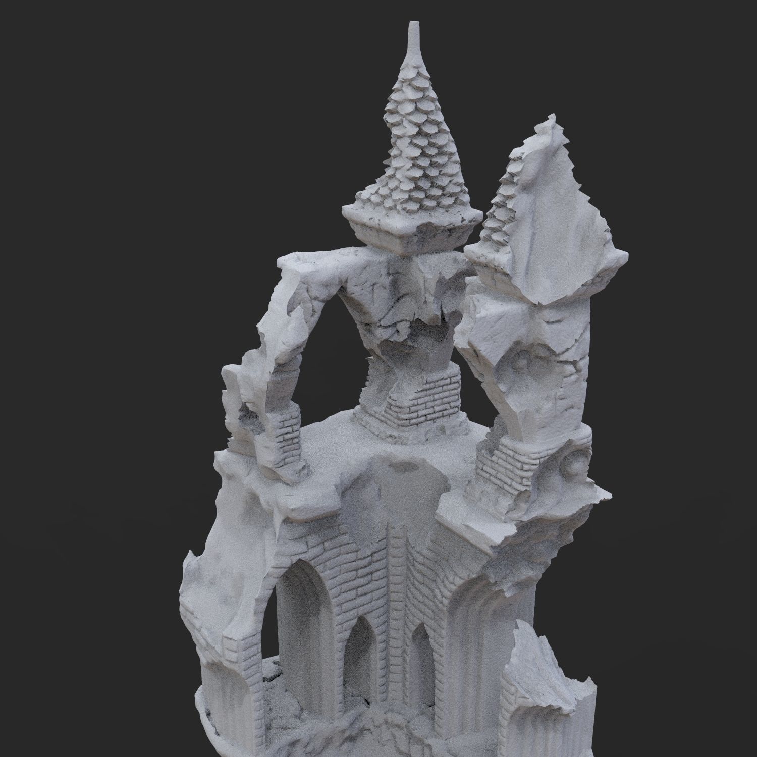 ANCIENT RAVEN CASTLE 3D print model_17
