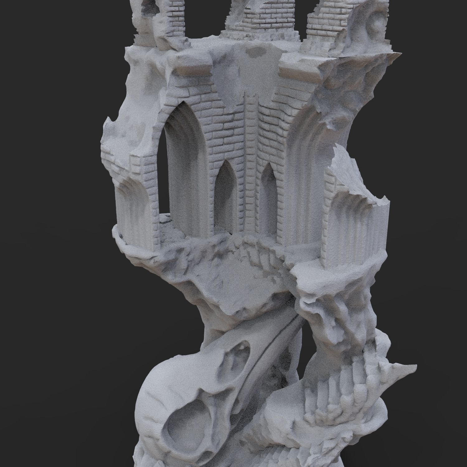 ANCIENT RAVEN CASTLE 3D print model_16