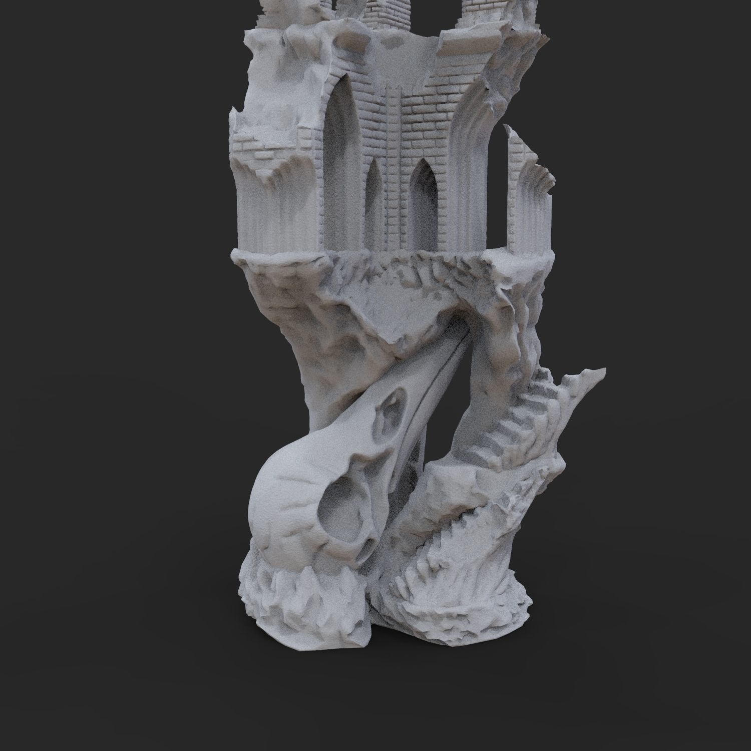 ANCIENT RAVEN CASTLE 3D print model_15
