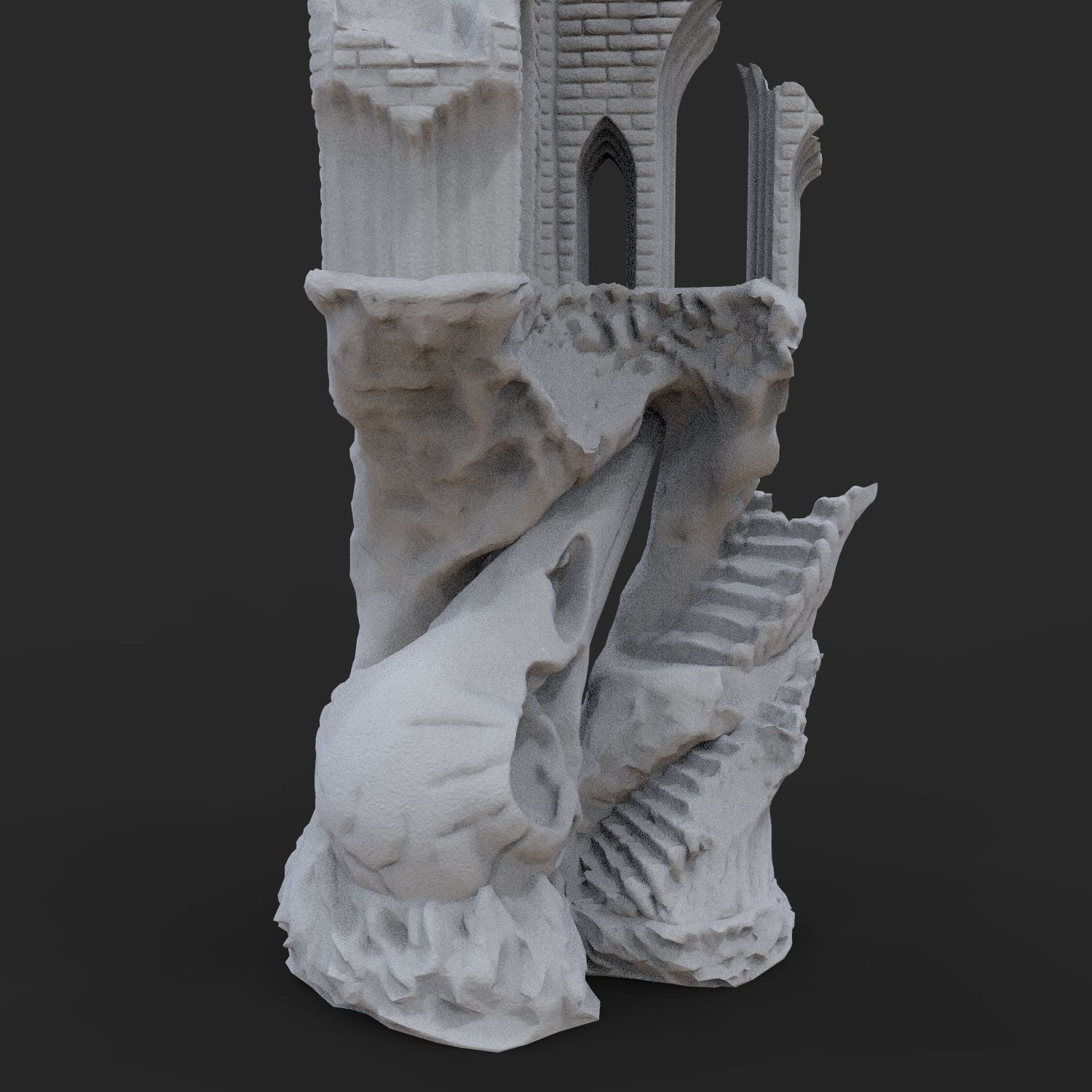 ANCIENT RAVEN CASTLE 3D print model_24