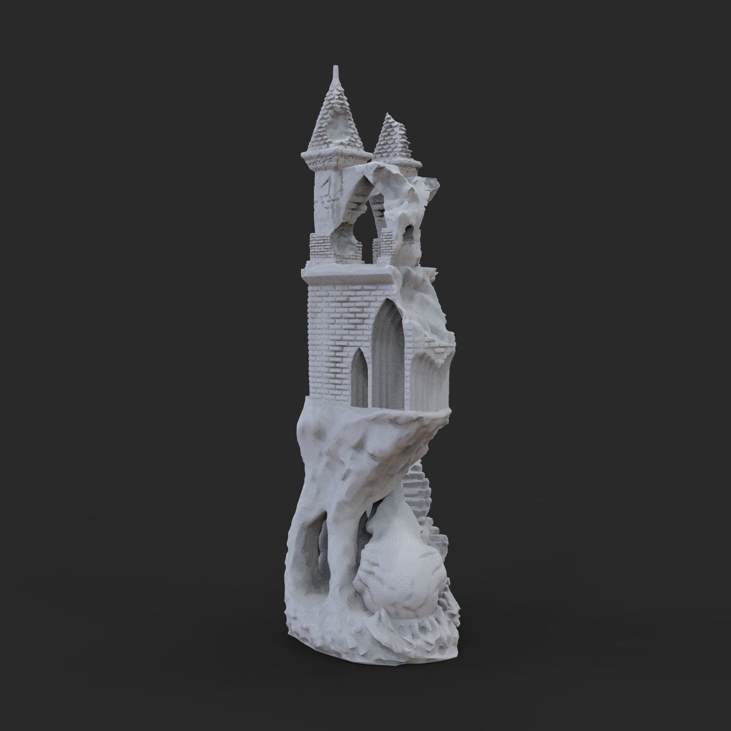ANCIENT RAVEN CASTLE 3D print model_14
