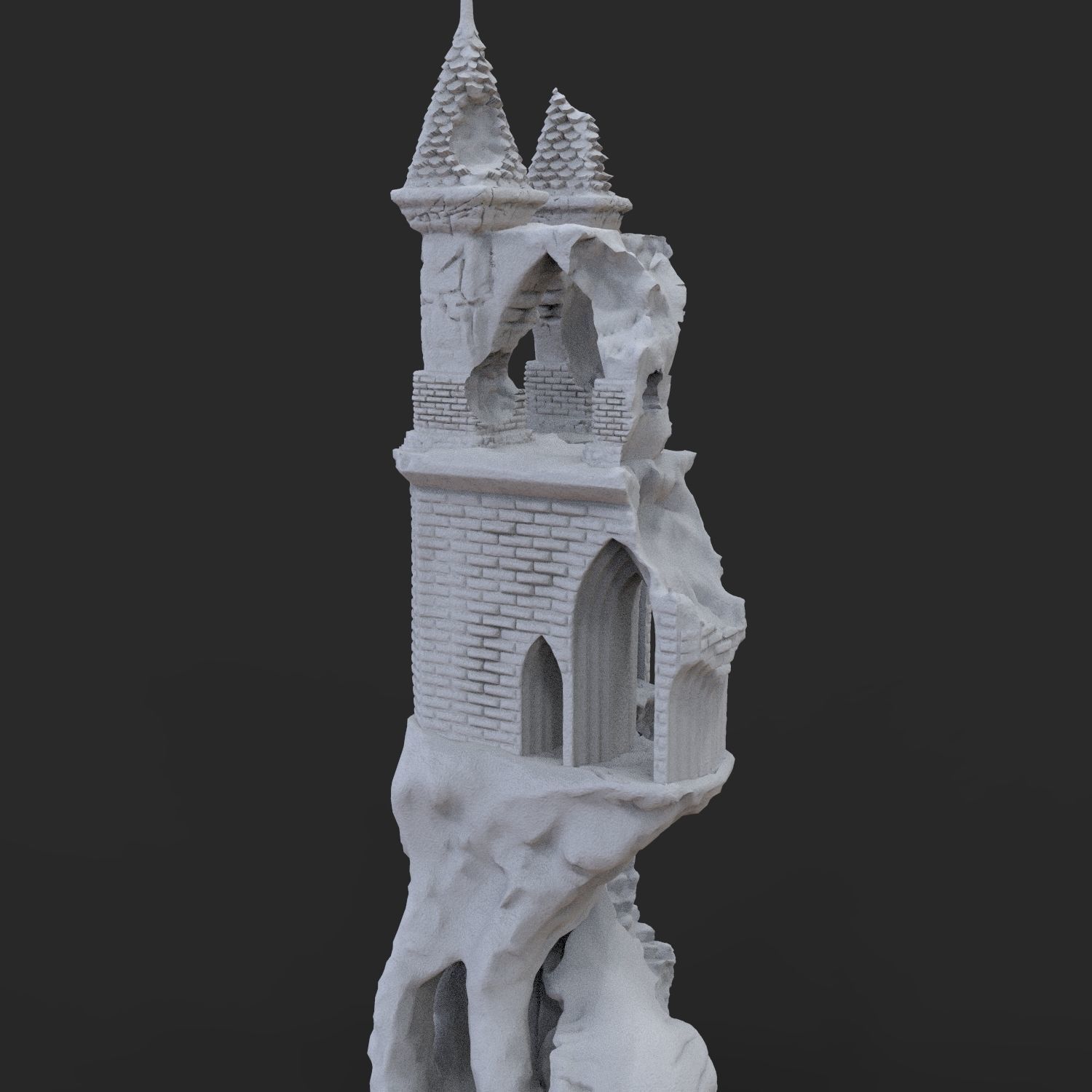 ANCIENT RAVEN CASTLE 3D print model_21