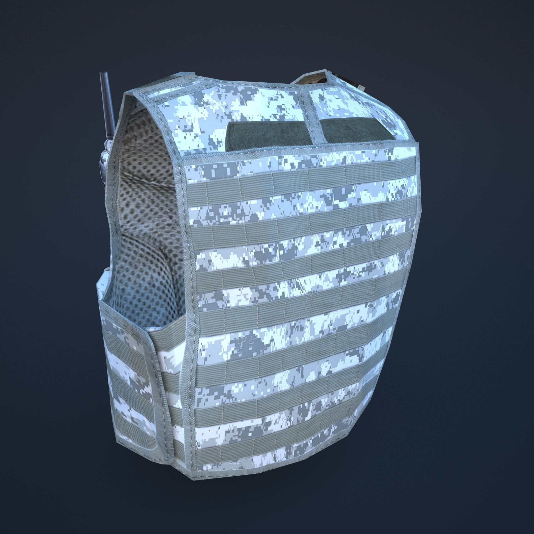 body armor winter Low-poly 3D model_4