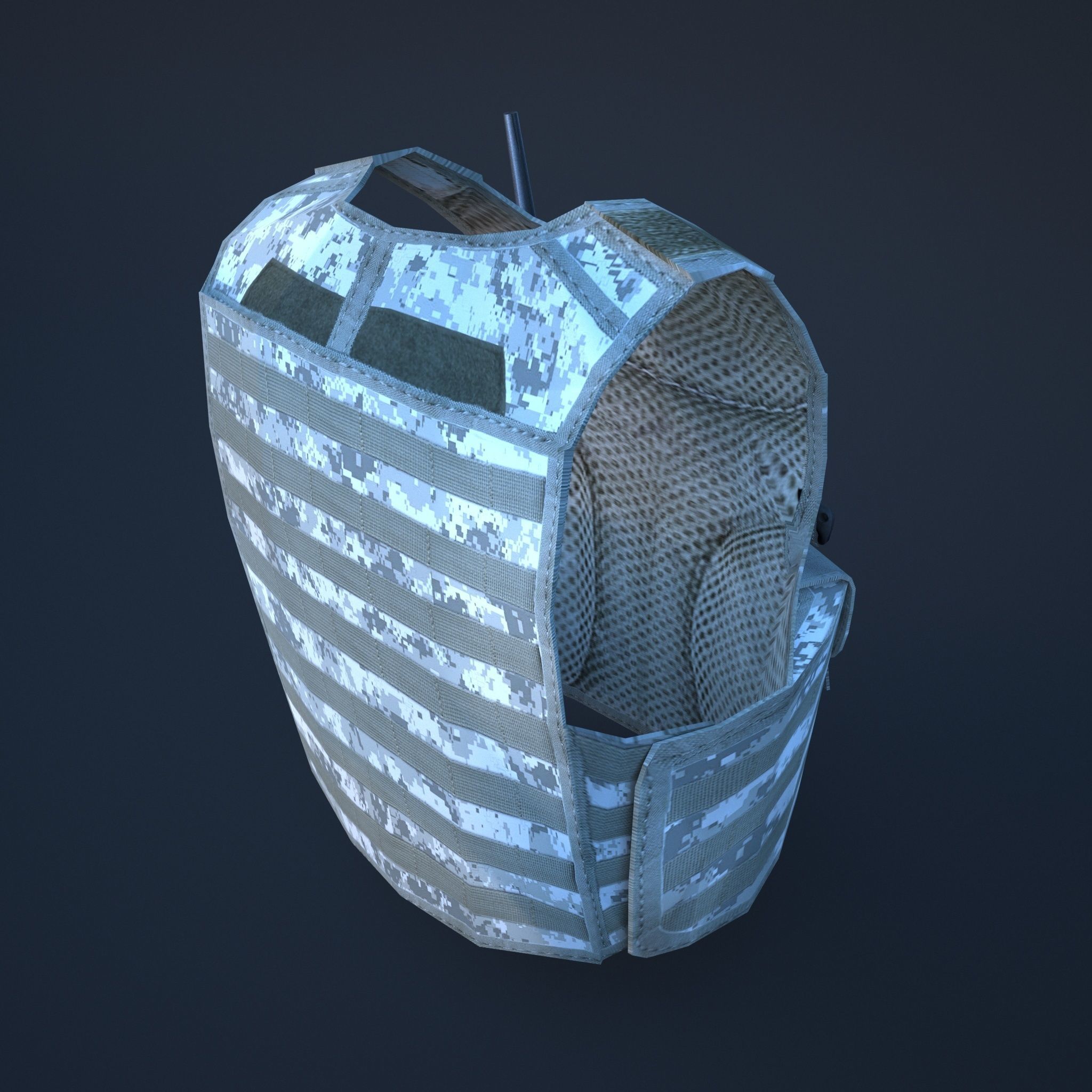 body armor winter Low-poly 3D model_5