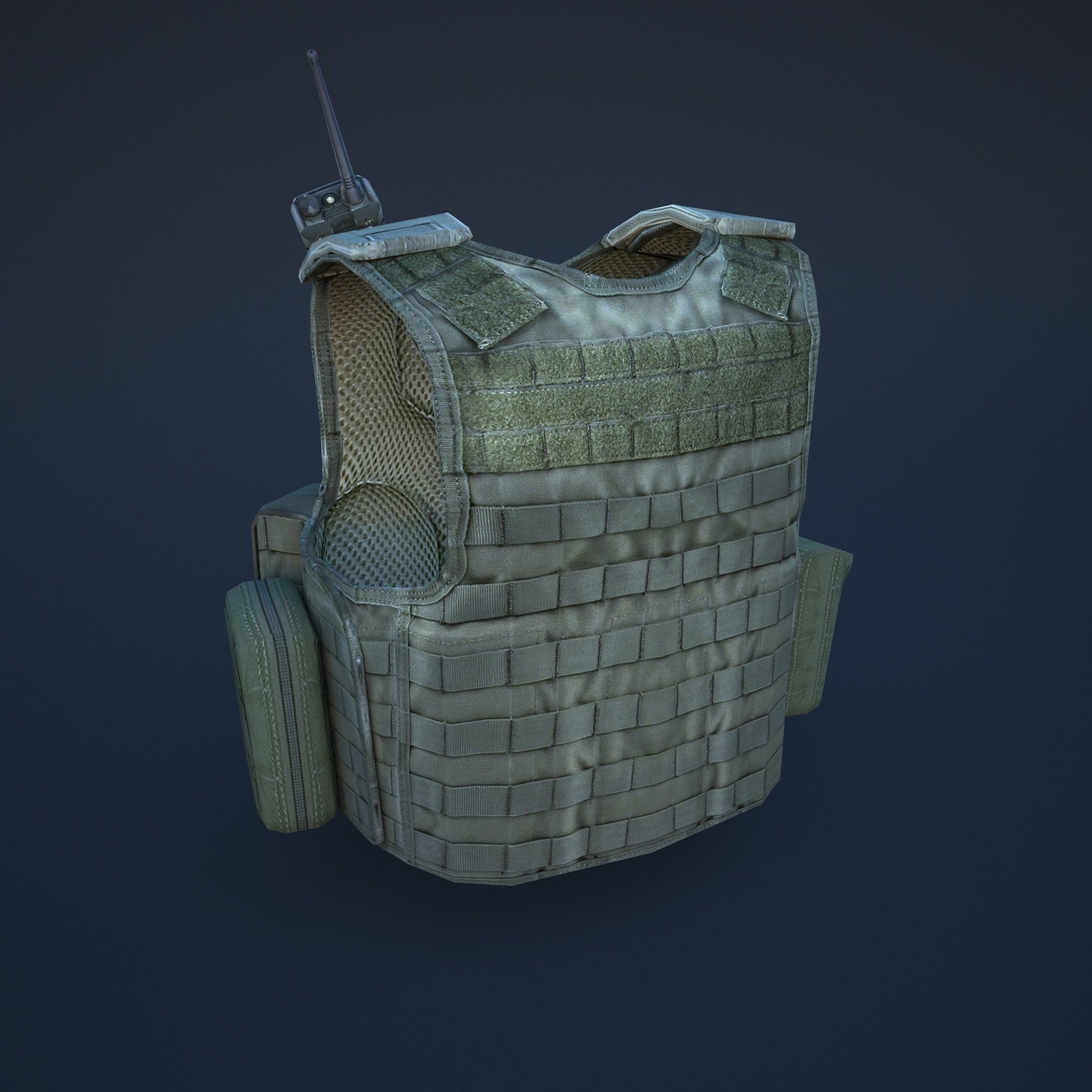 body armor  Low-poly 3D model_2