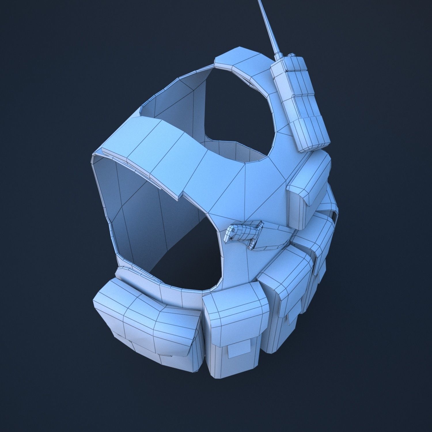 body armor  Low-poly 3D model_6