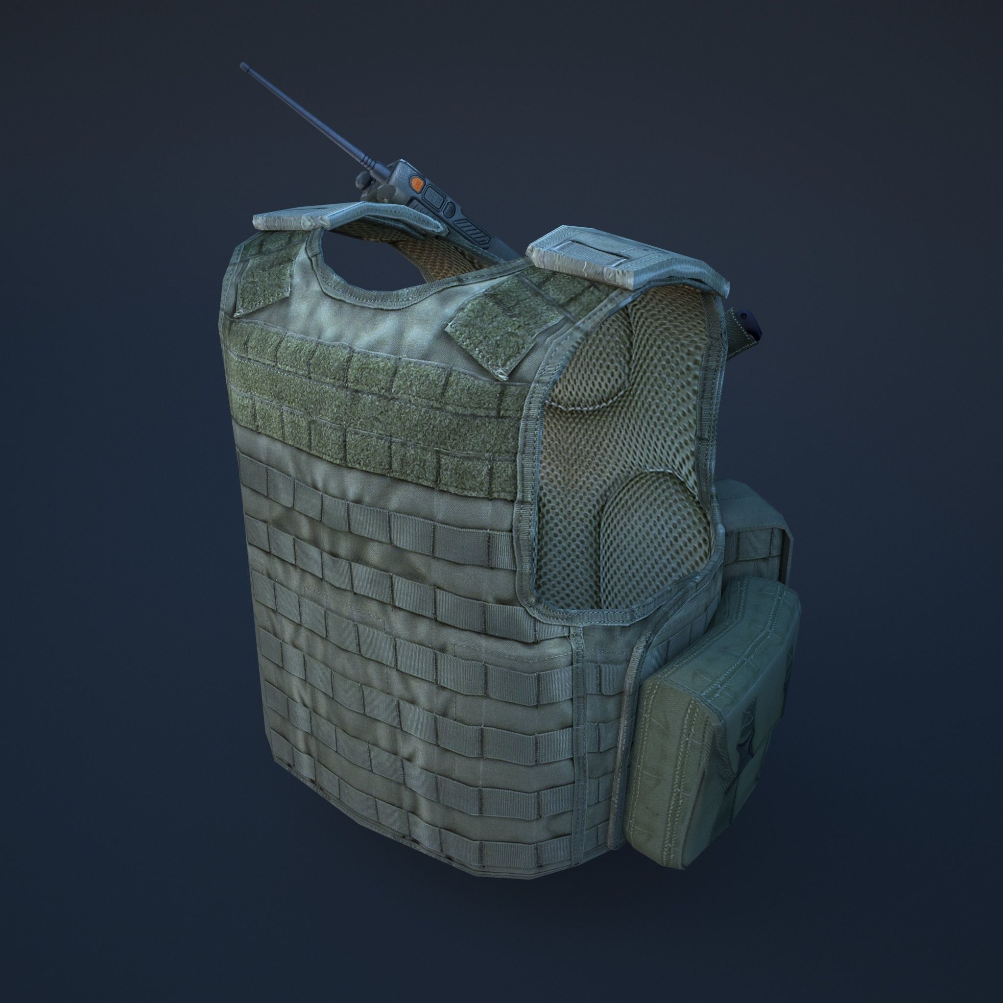 body armor  Low-poly 3D model_4