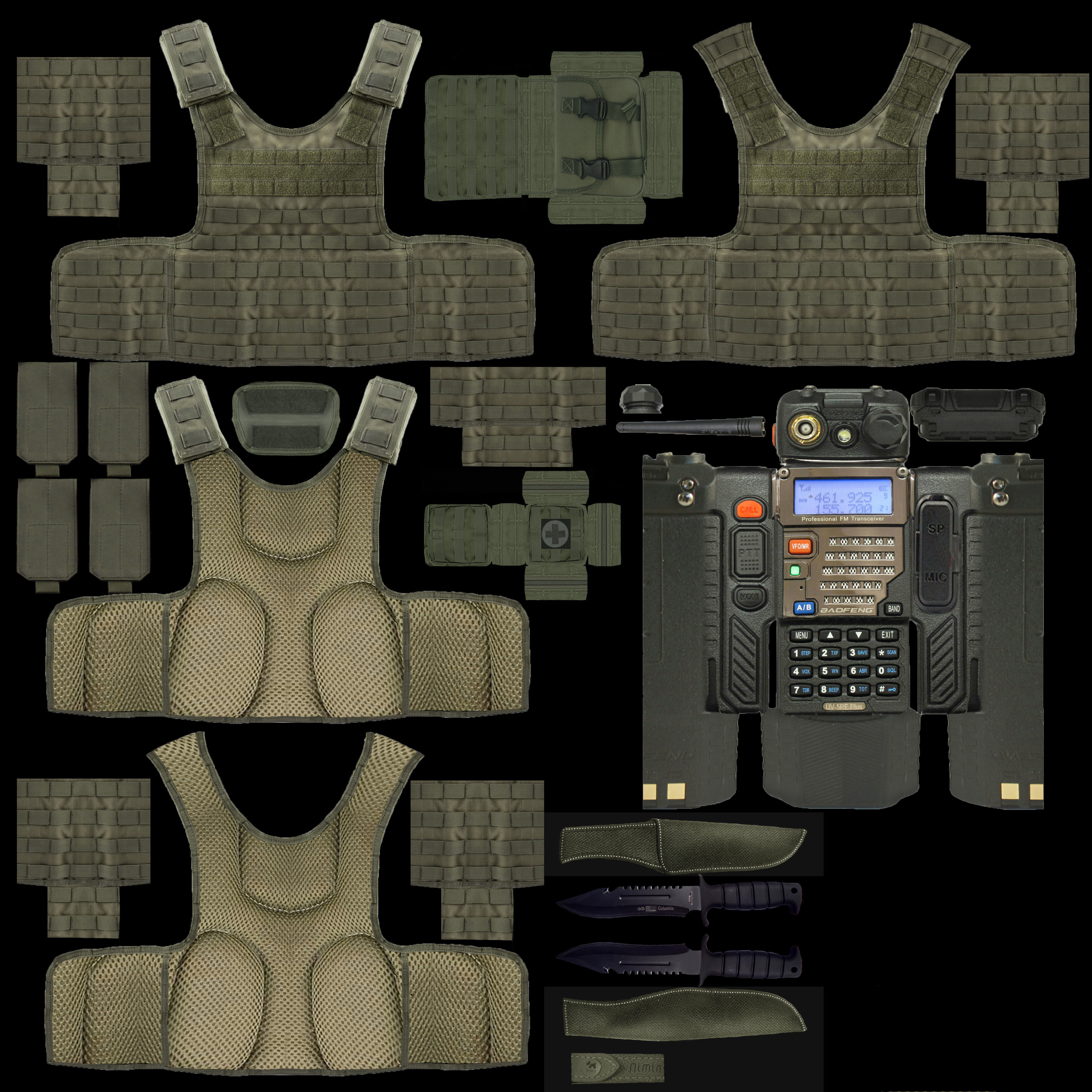 body armor  Low-poly 3D model_10
