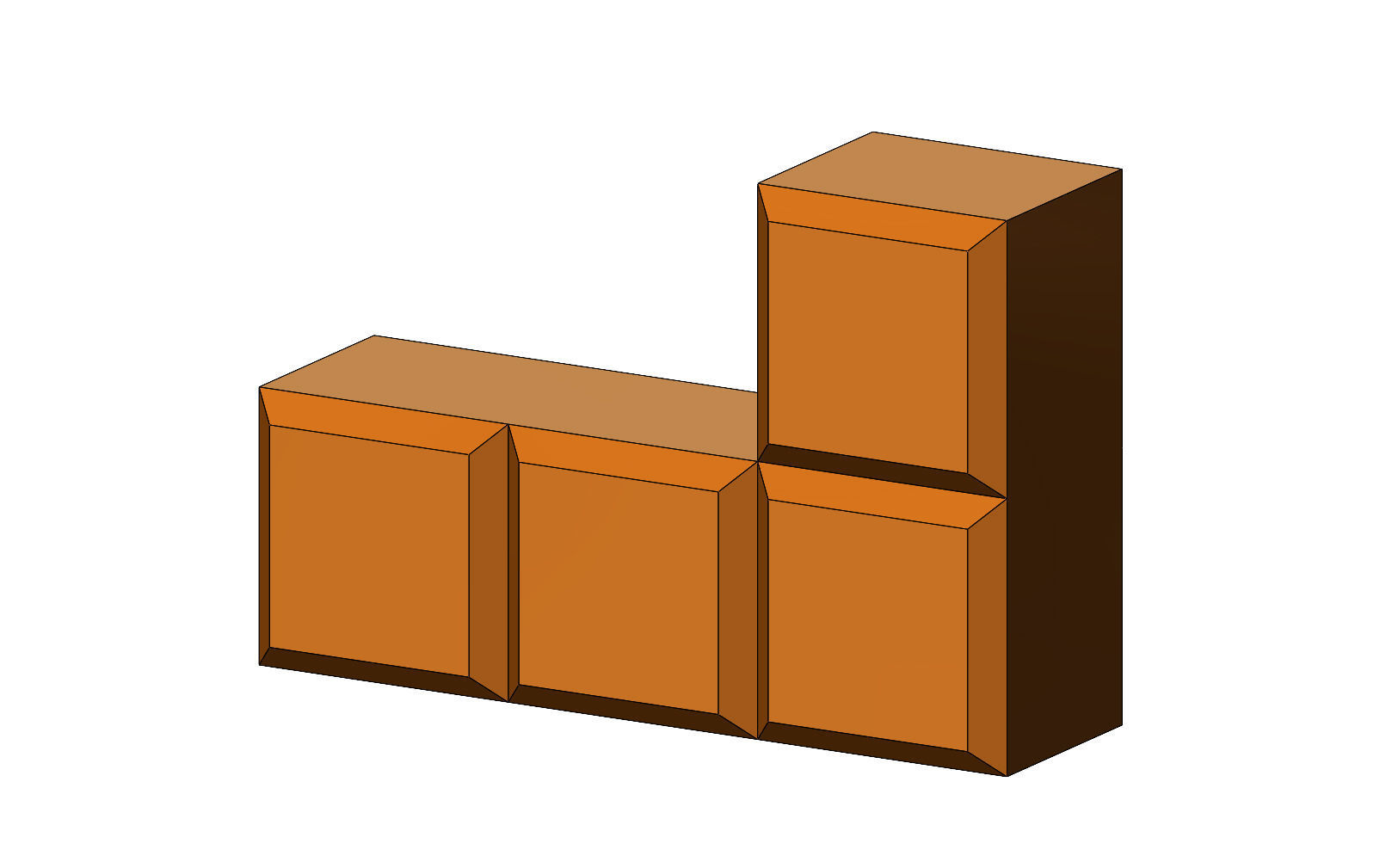 Tetrise blocks 3D print model_7